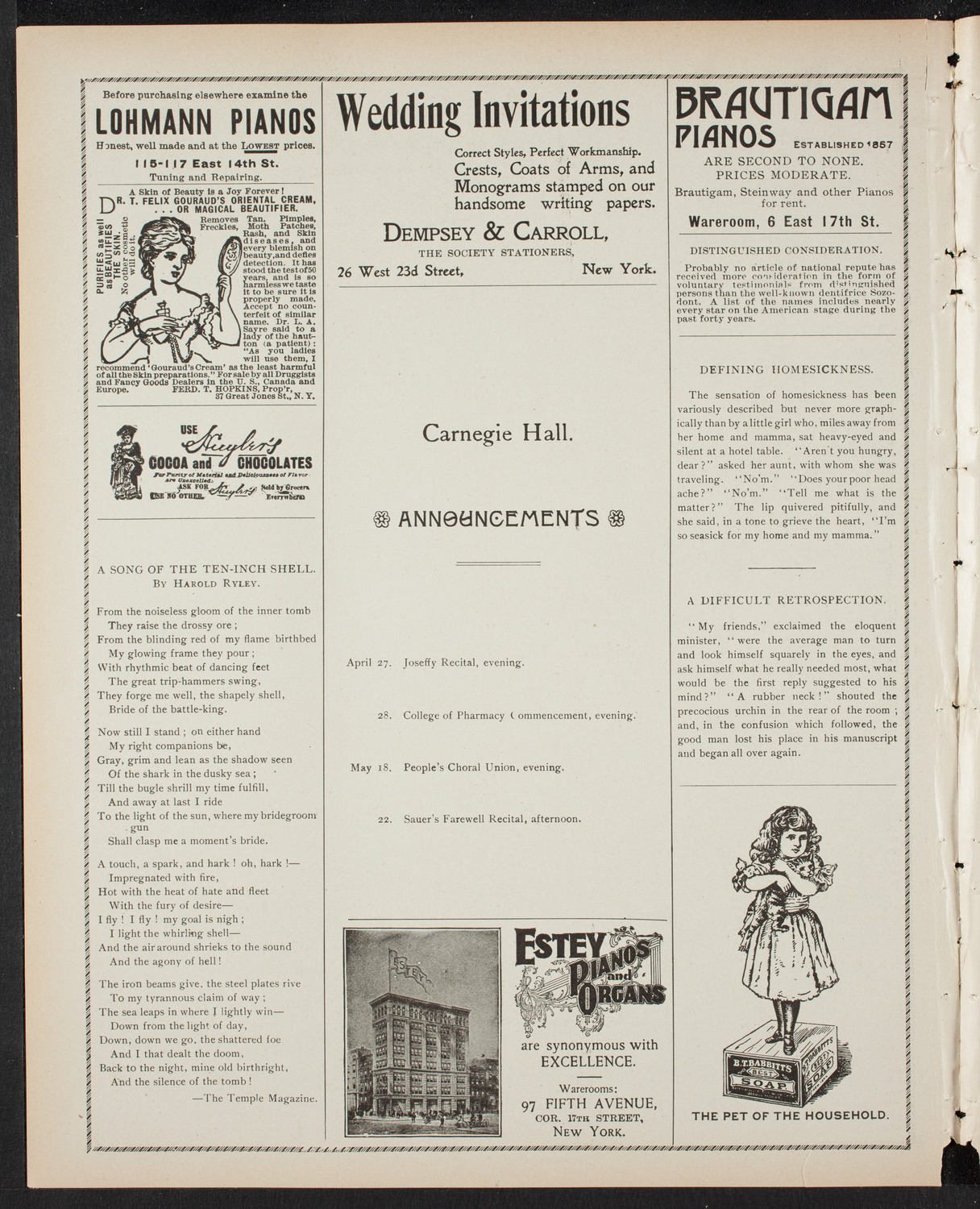 Rally: Volunteers of America, April 24, 1899, program page 2