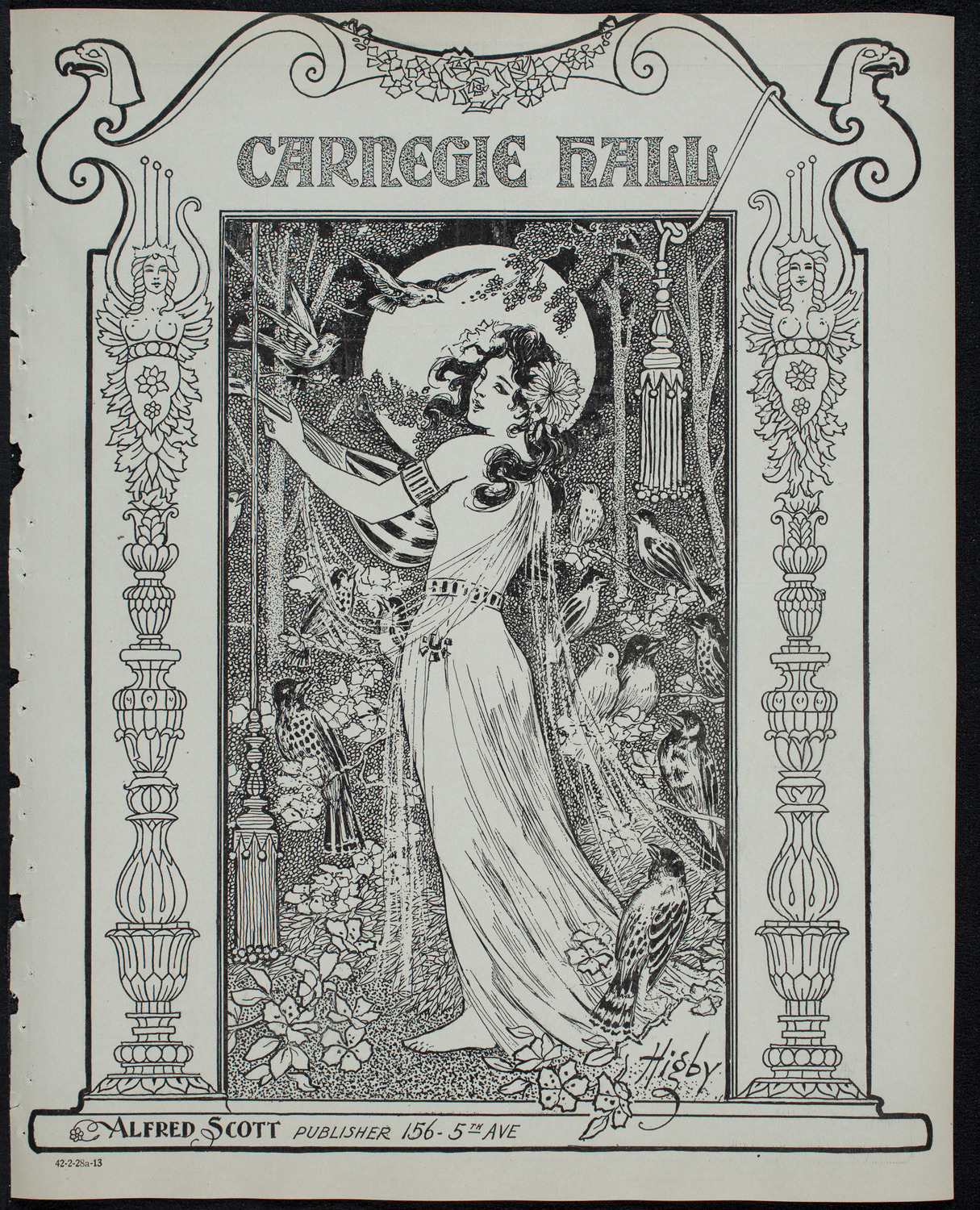 New York Philharmonic, February 28, 1913, program page 1
