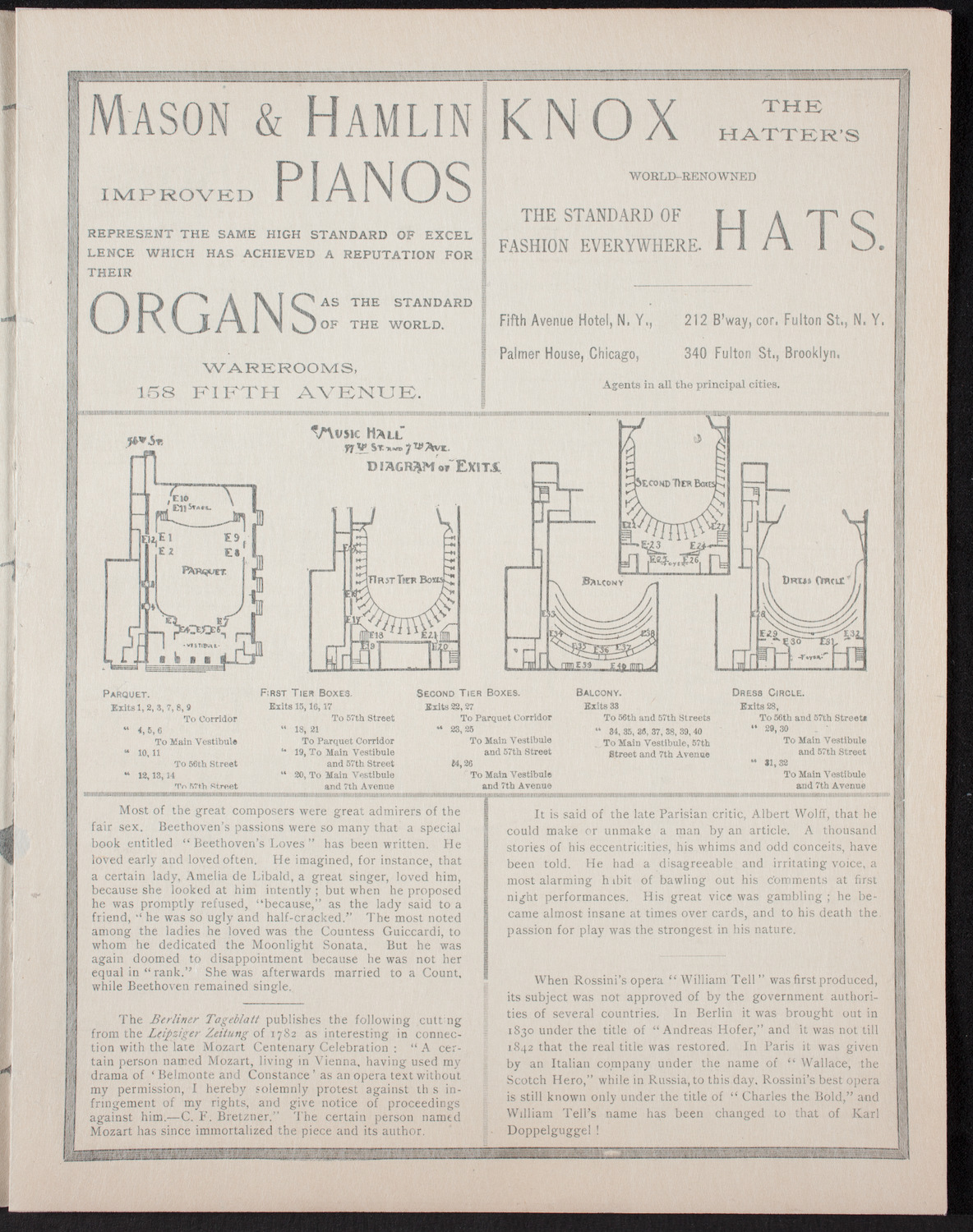 People's Singing Classes, May 28, 1893, program page 3