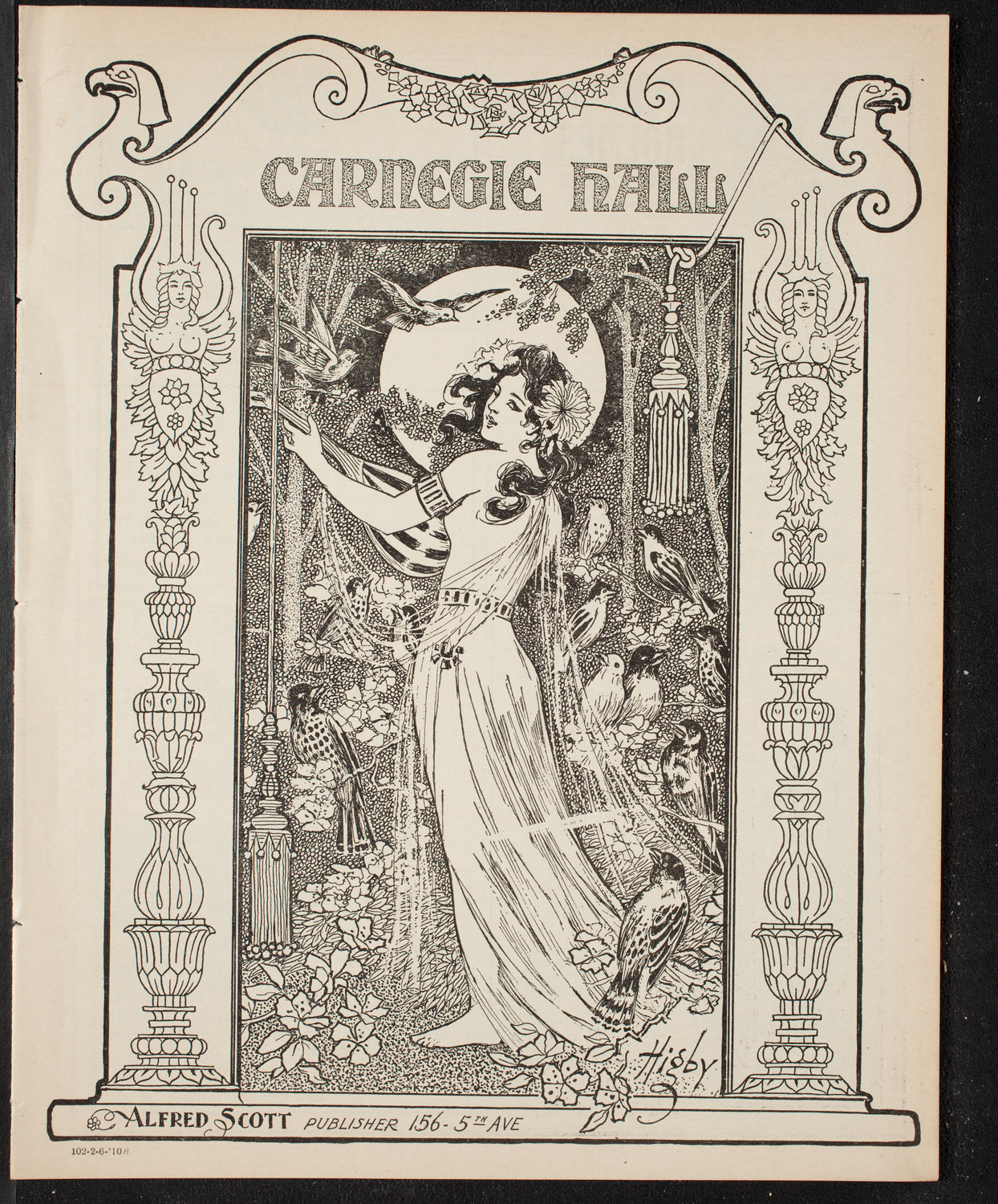 Volpe Symphony Society of New York, February 6, 1910, program page 1