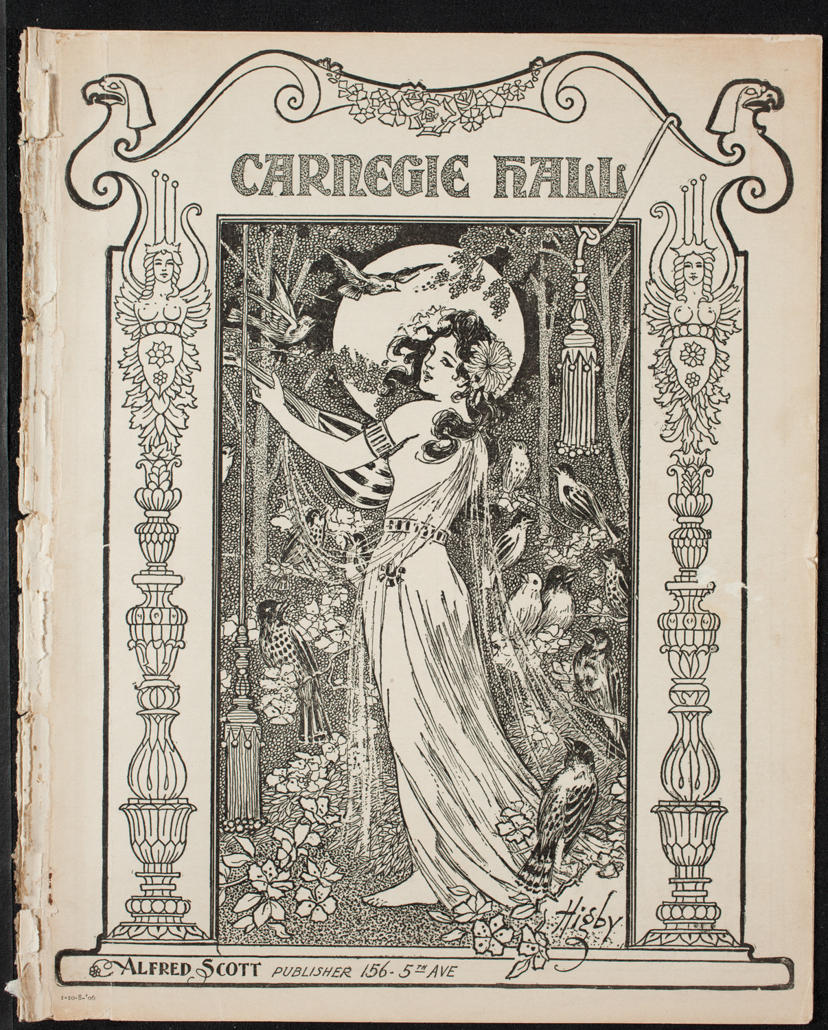 Ruggero Leoncavallo and La Scala Orchestra, October 8, 1906, program page 1