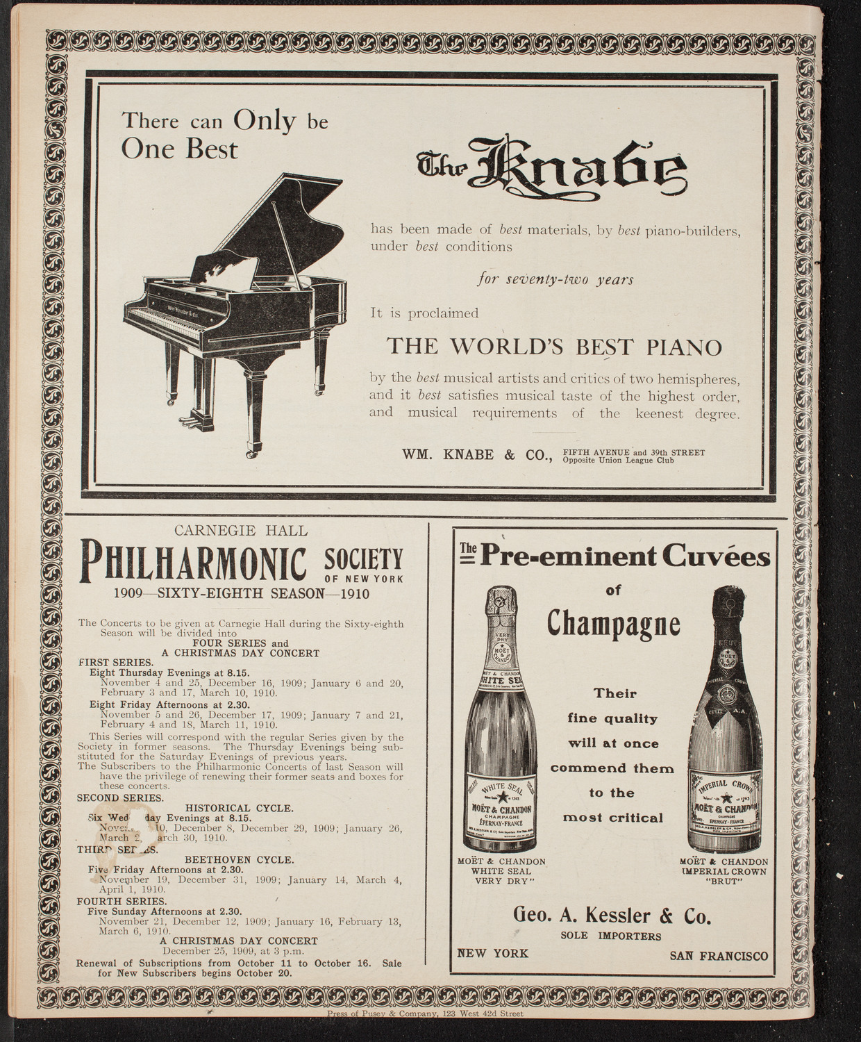 Blanche Arral with Volpe Symphony Orchestra, October 24, 1909, program page 12