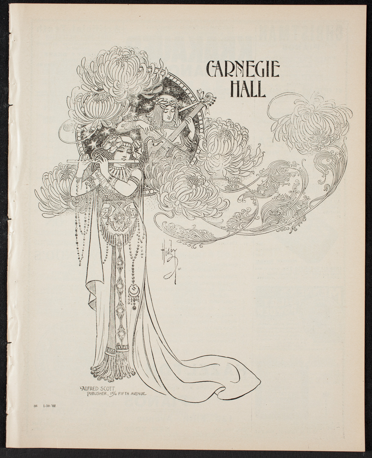 New York Philharmonic, January 10, 1902, program page 1