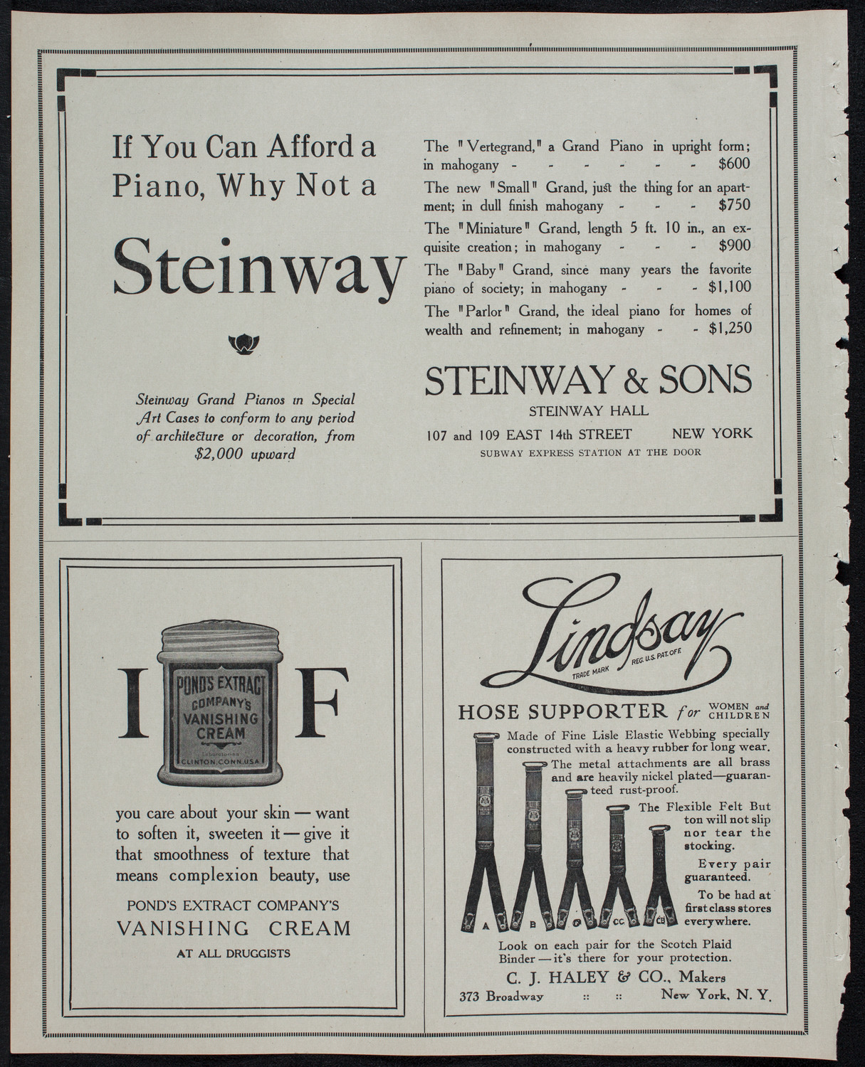 New York Philharmonic, January 16, 1913, program page 4