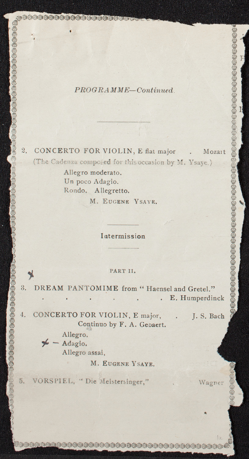 New York Philharmonic, November 12, 1897, program page 3