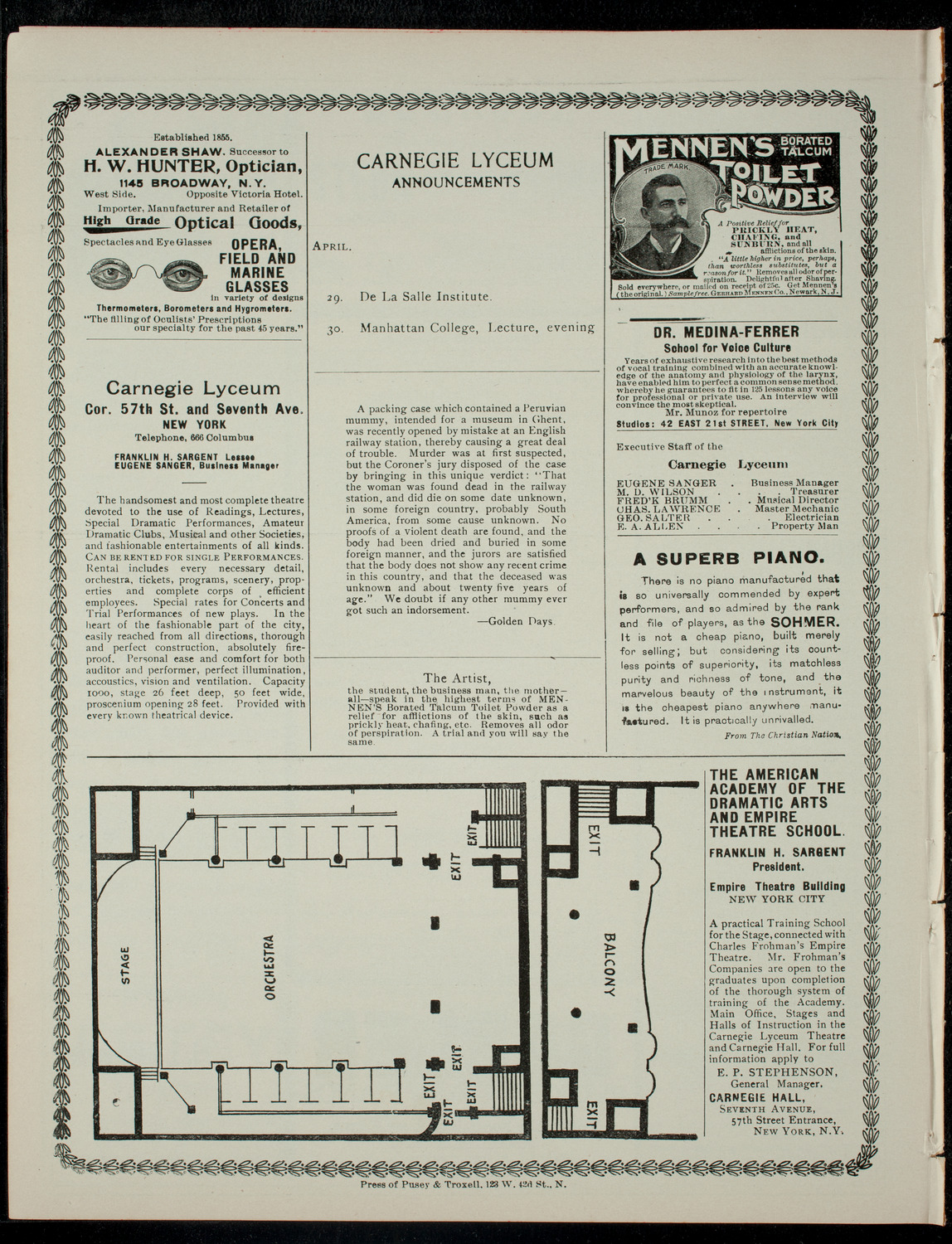 Concert by the Union College Musical Association, April 27, 1901, program page 4