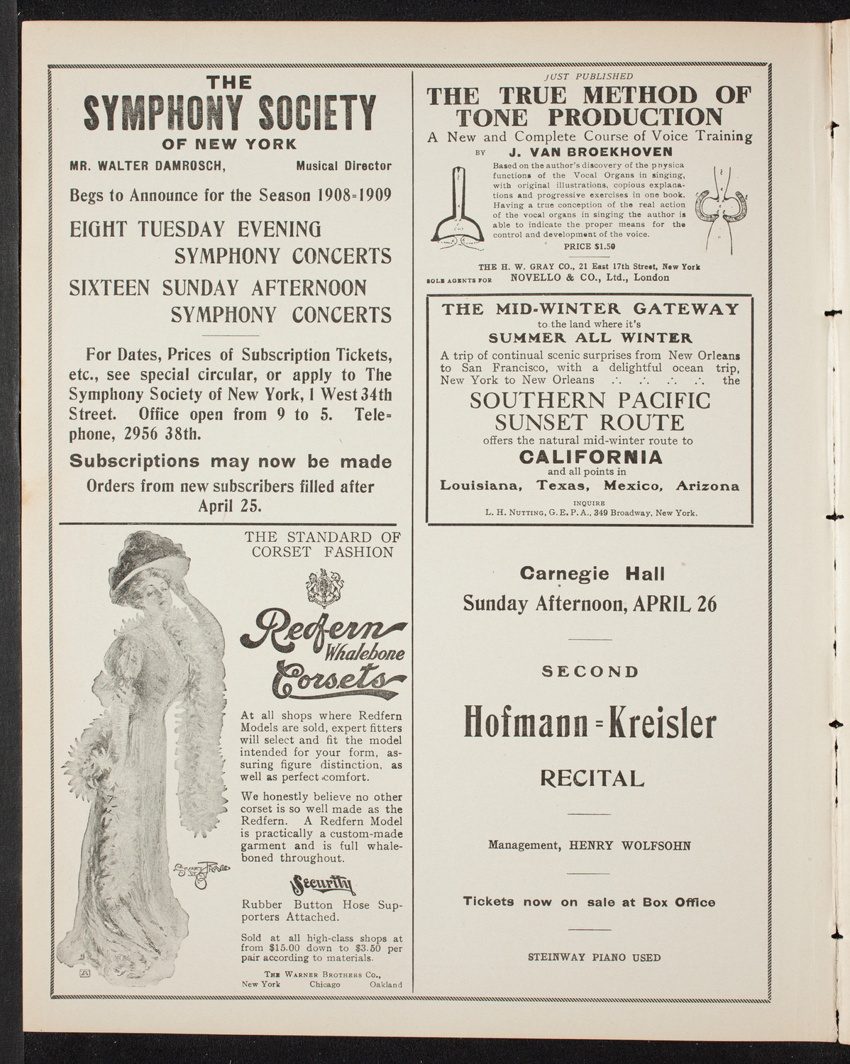The Civic Forum, April 22, 1908, program page 2