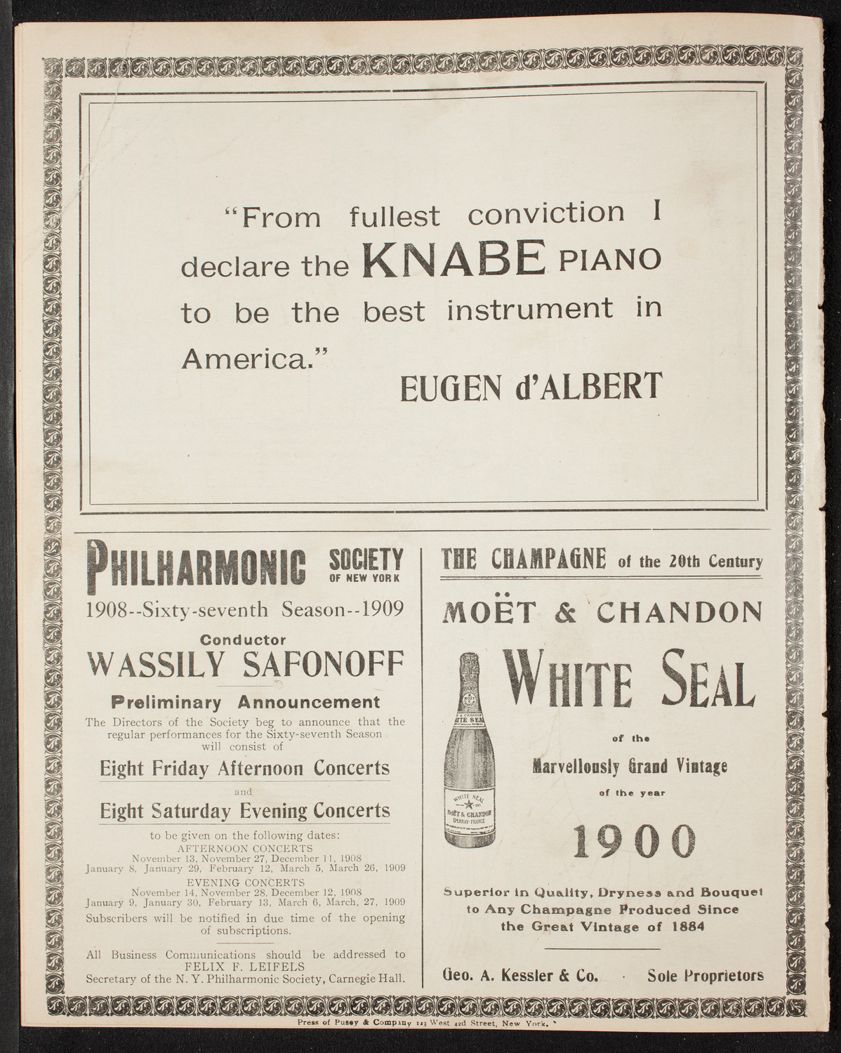 Goethe Festival Faust Centenary, April 2, 1908, program page 12