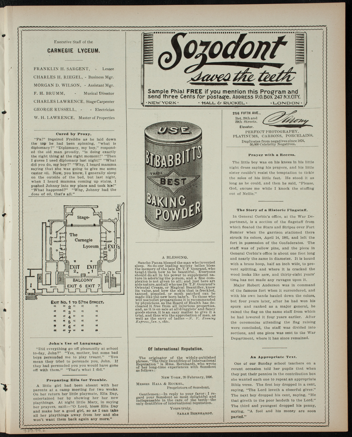 Union College Musical Association Glee, Banjo and Mandolin Clubs, April 29, 1899, program page 3