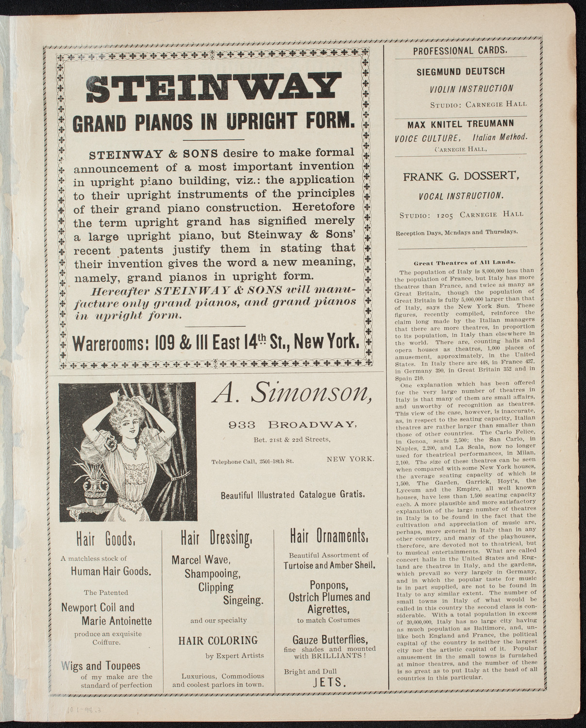 Metropolitan Street Railway Association, October 1, 1898, program page 5