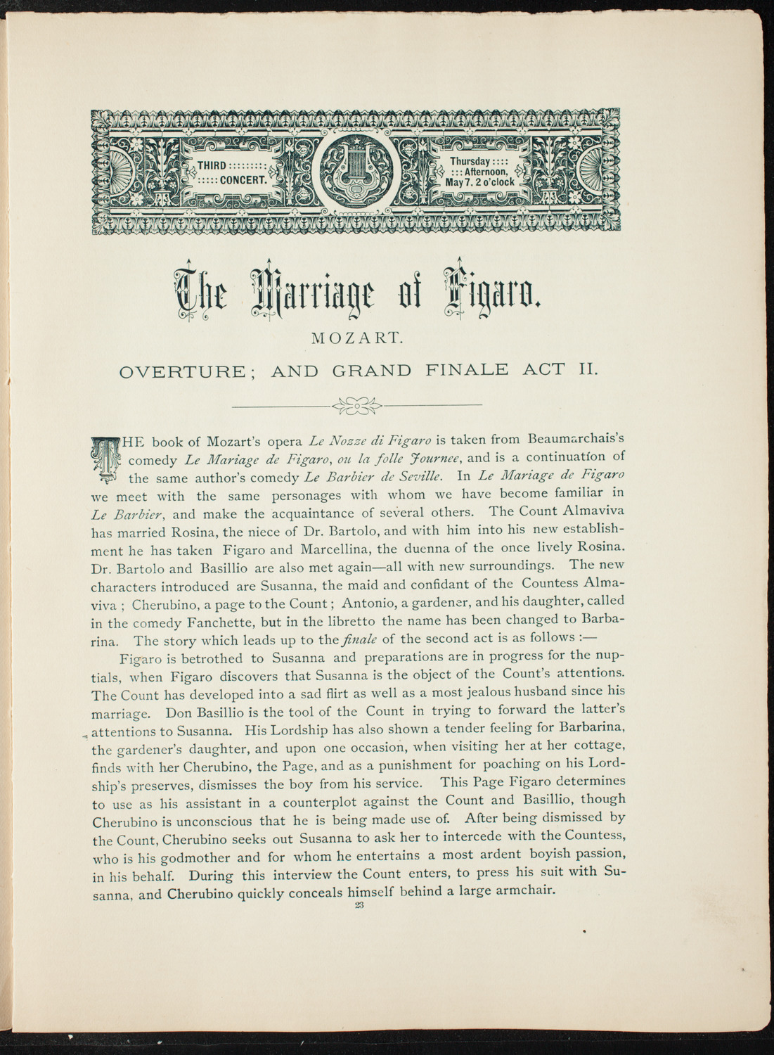 Opening Week Music Festival: Opening Night of Carnegie Hall, May 5, 1891, program notes page 39