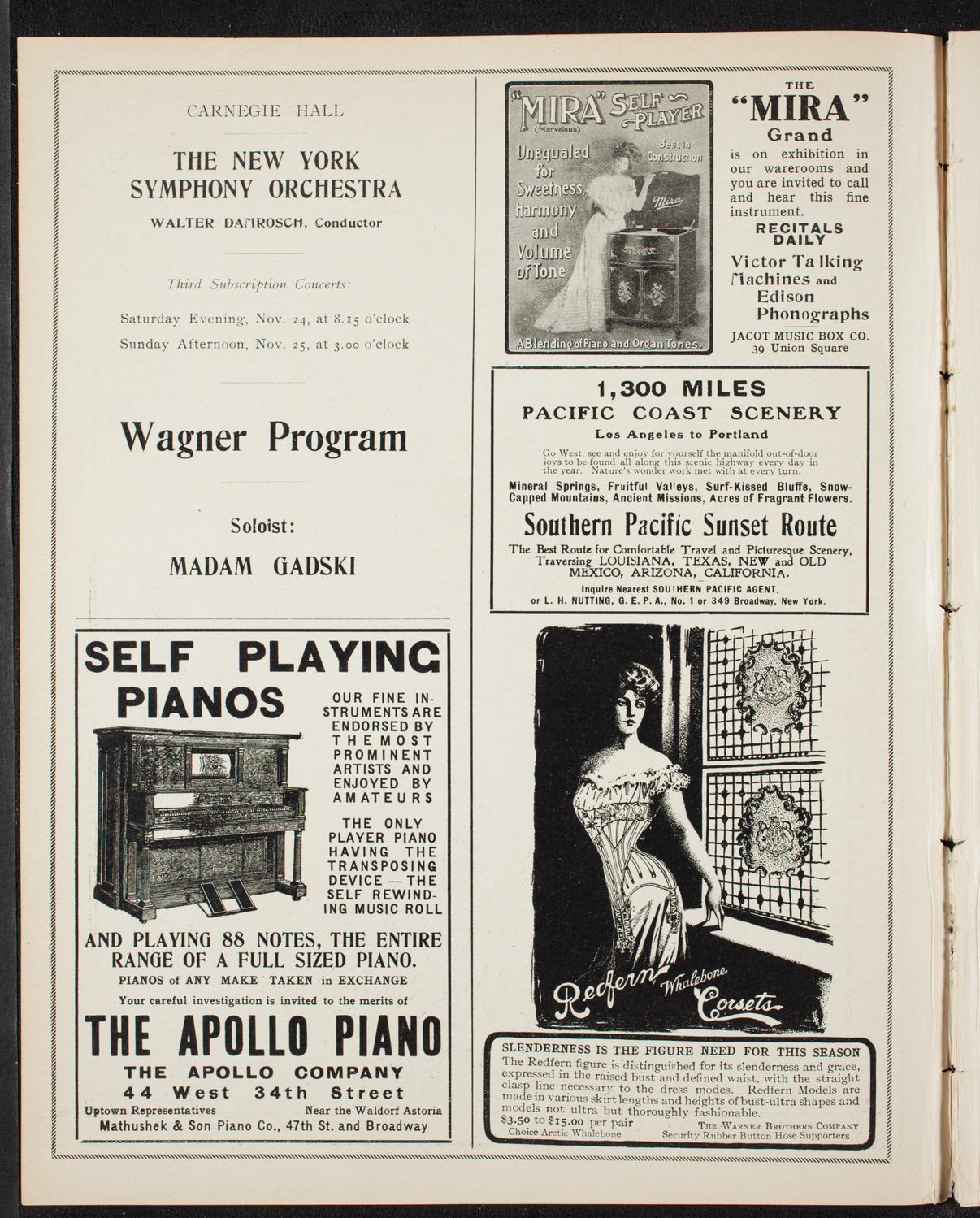 New York Symphony Orchestra, November 15, 1906, program page 2