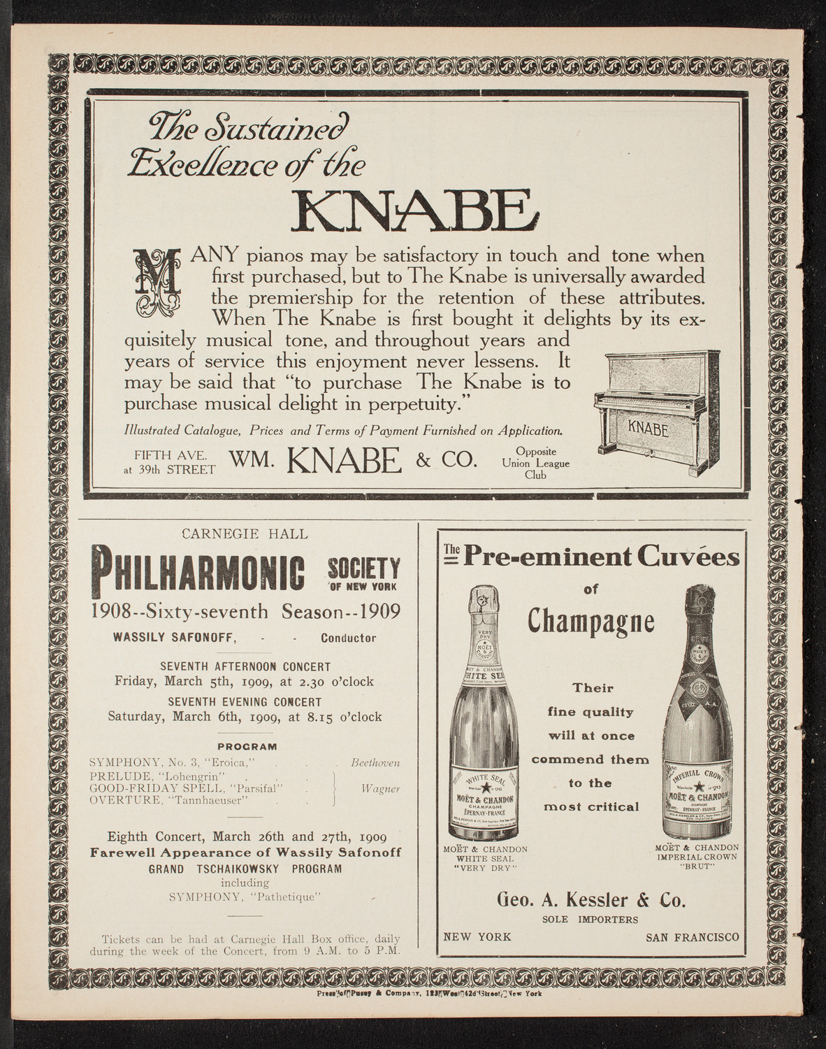 Boston Symphony Orchestra, February 20, 1909, program page 12