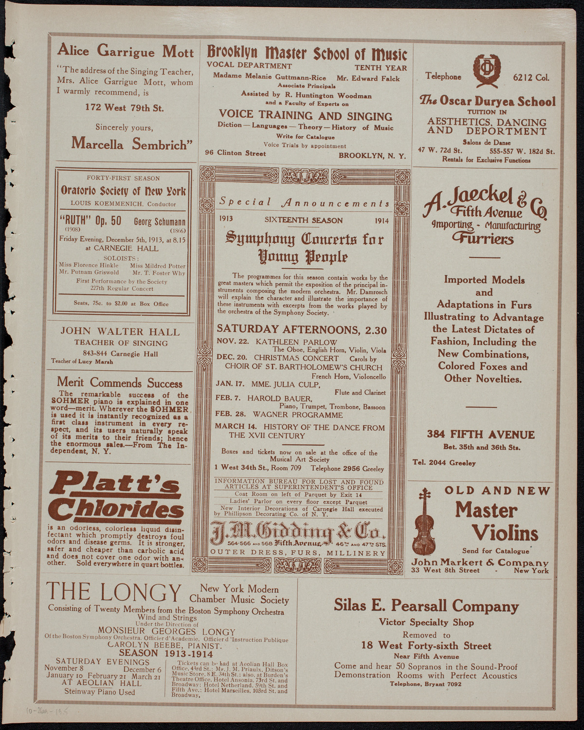 Concert of Scandinavian Music, October 26, 1913, program page 9