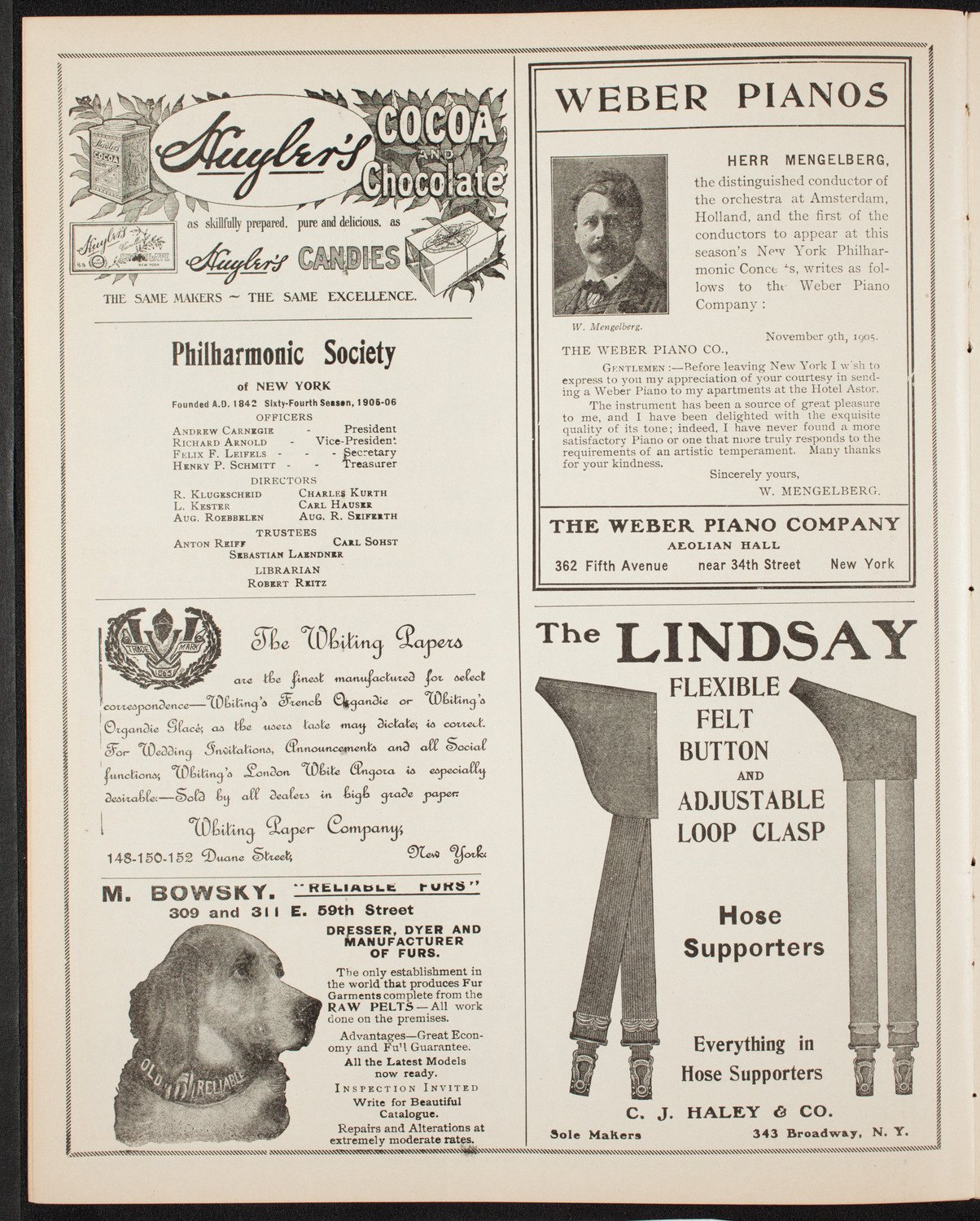 Volpe Symphony Society of New York, February 22, 1906, program page 6