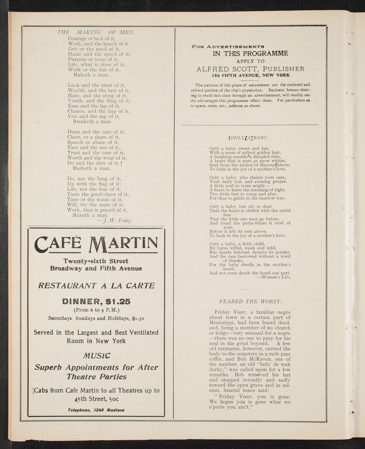 Knights of Columbus Discovery Day Celebration, October 8, 1905, program page 8