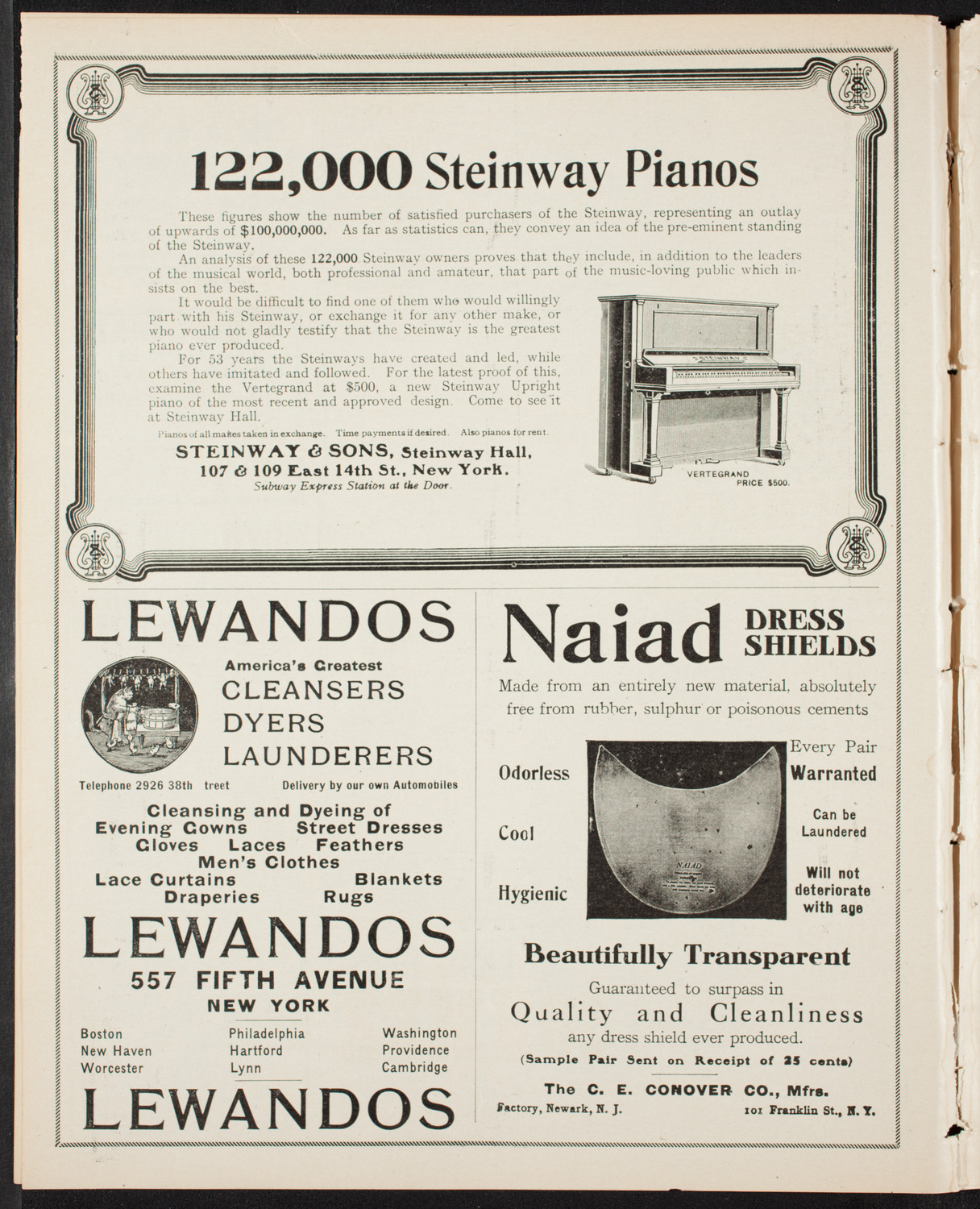 Elmendorf Lecture: Norway, March 7, 1907, program page 4