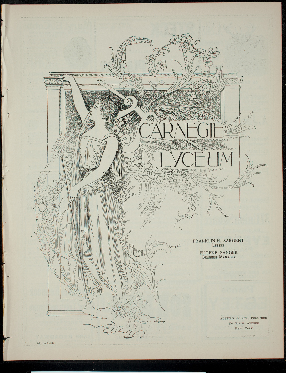 Mabel Munro's Recital, January 30, 1901, program page 1