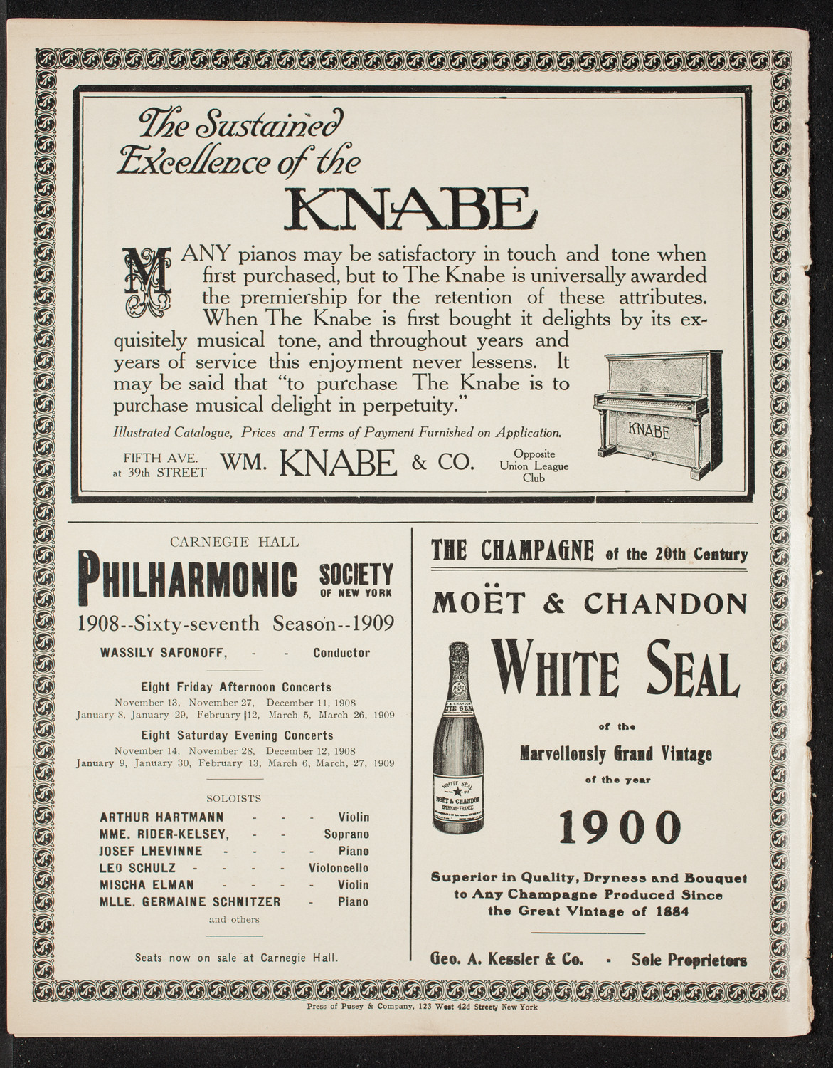 Russian Symphony Society of New York, November 12, 1908, program page 12