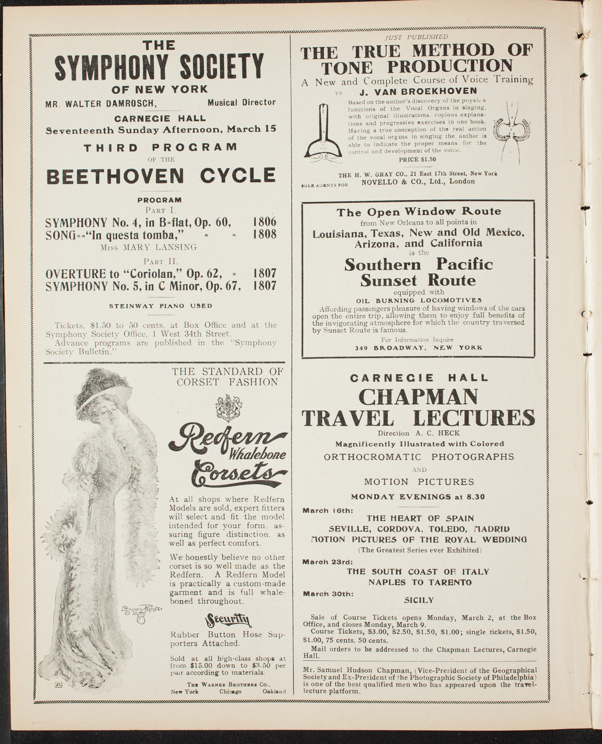 Musical Art Society of New York, March 12, 1908, program page 2