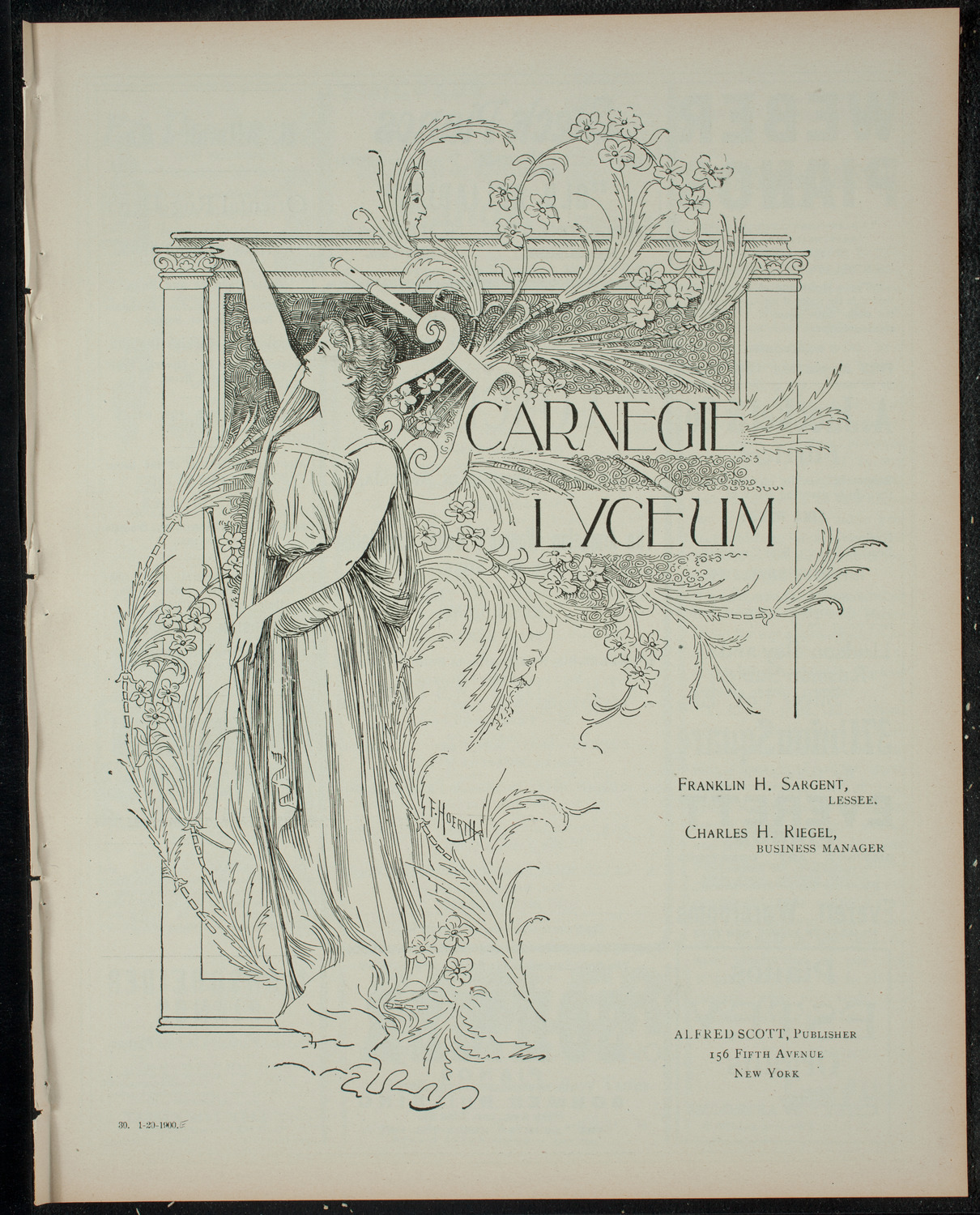 Concert in Aid of The Poor Orphans in Armenia, January 20, 1900, program page 1