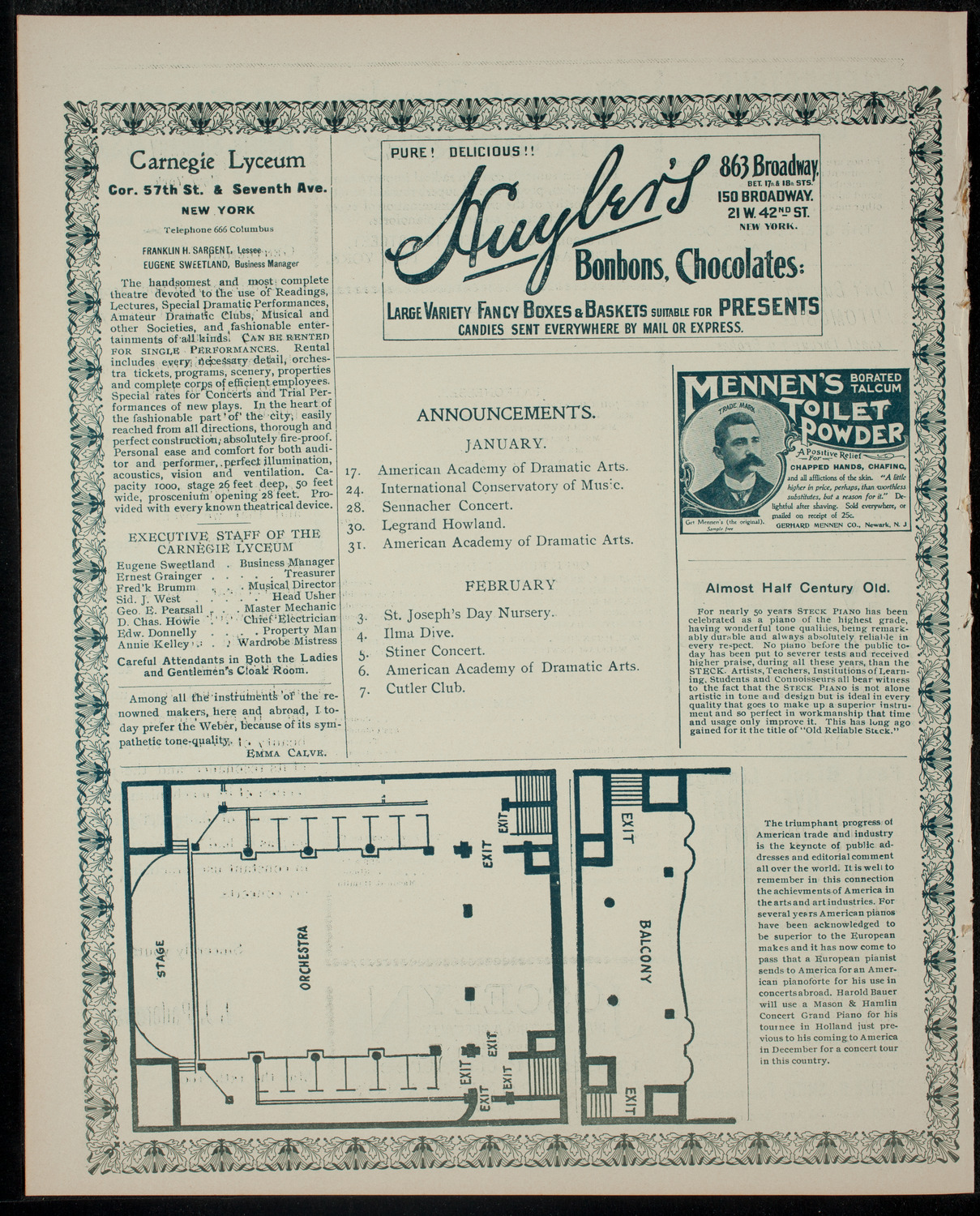 Students' Dramatic Club, January 15, 1902, program page 4