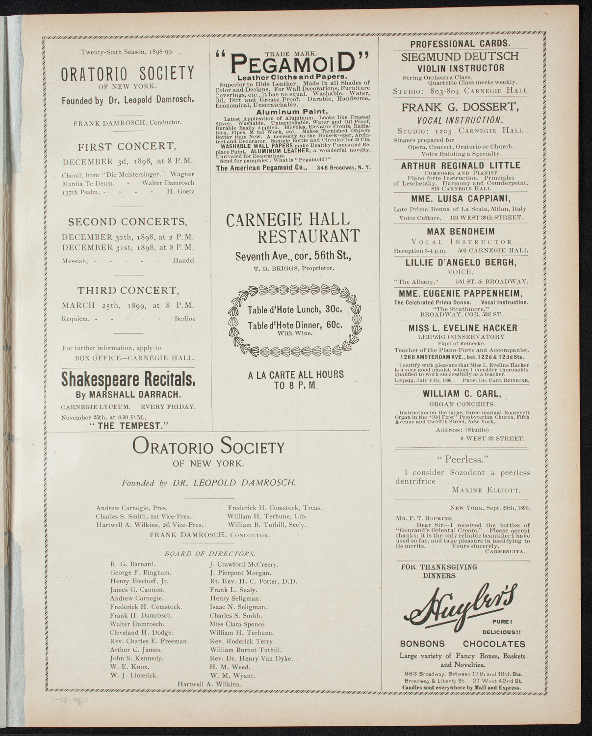 Frame's Concert Company, November 23, 1898, program page 7