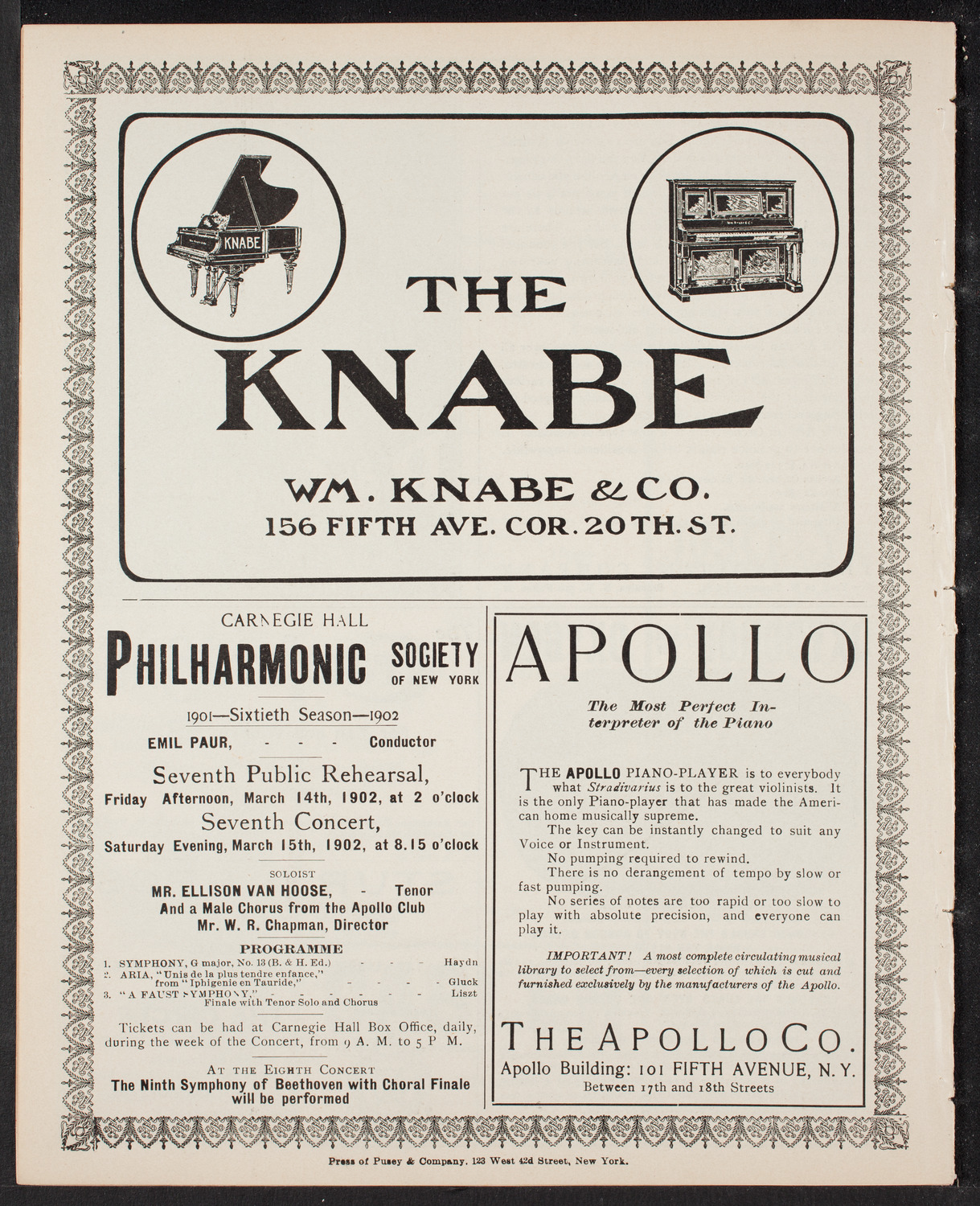 Musical Art Society of New York, March 13, 1902, program page 10