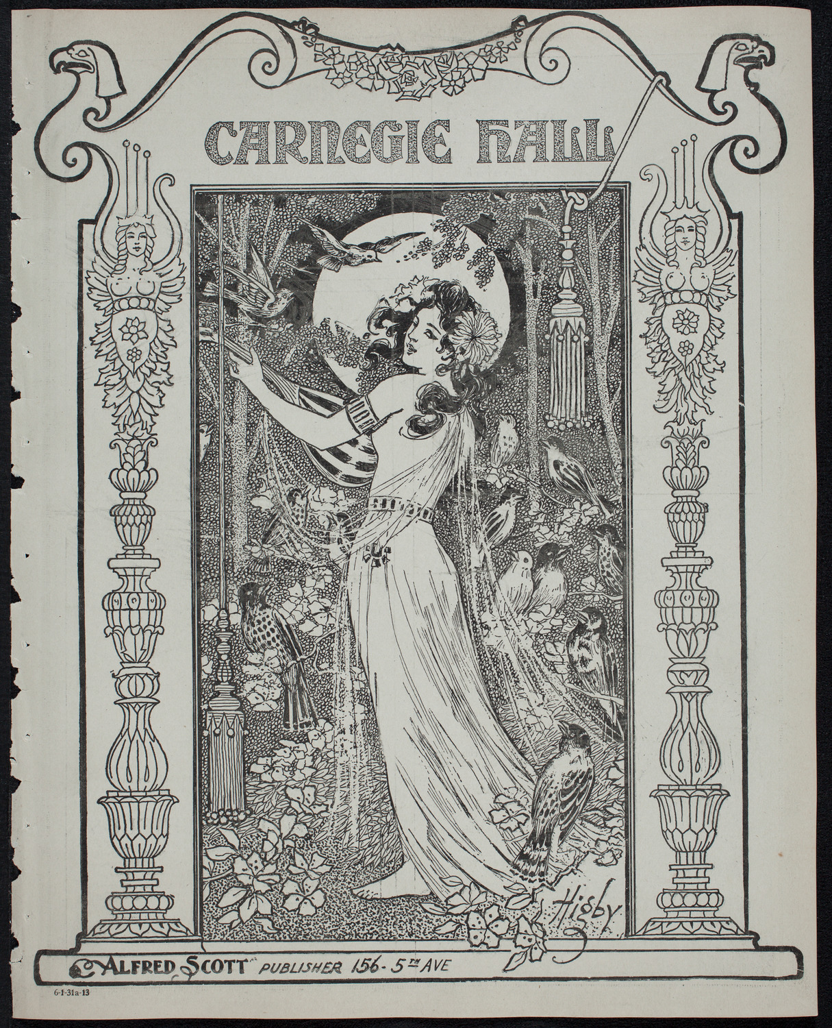 New York Philharmonic, January 31, 1913, program page 1