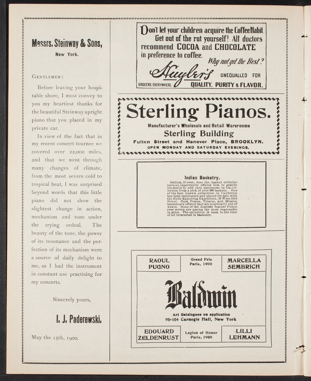 Amicitia Orchestral Club, April 24, 1903, program page 4