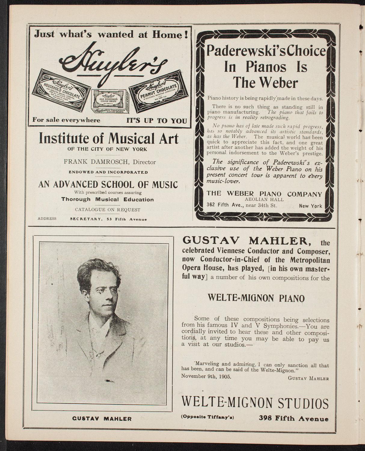 New York Symphony Orchestra, February 1, 1908, program page 6