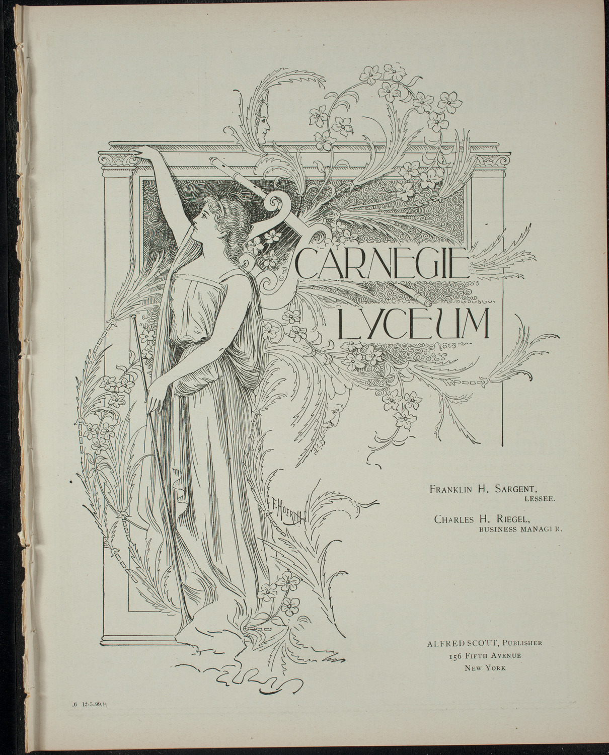 Morning of Song and Story, December 5, 1899, program page 1