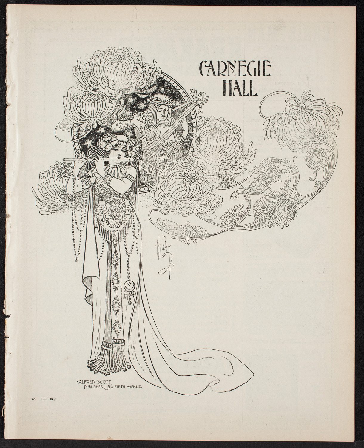New York Philharmonic, January 11, 1902, program page 1