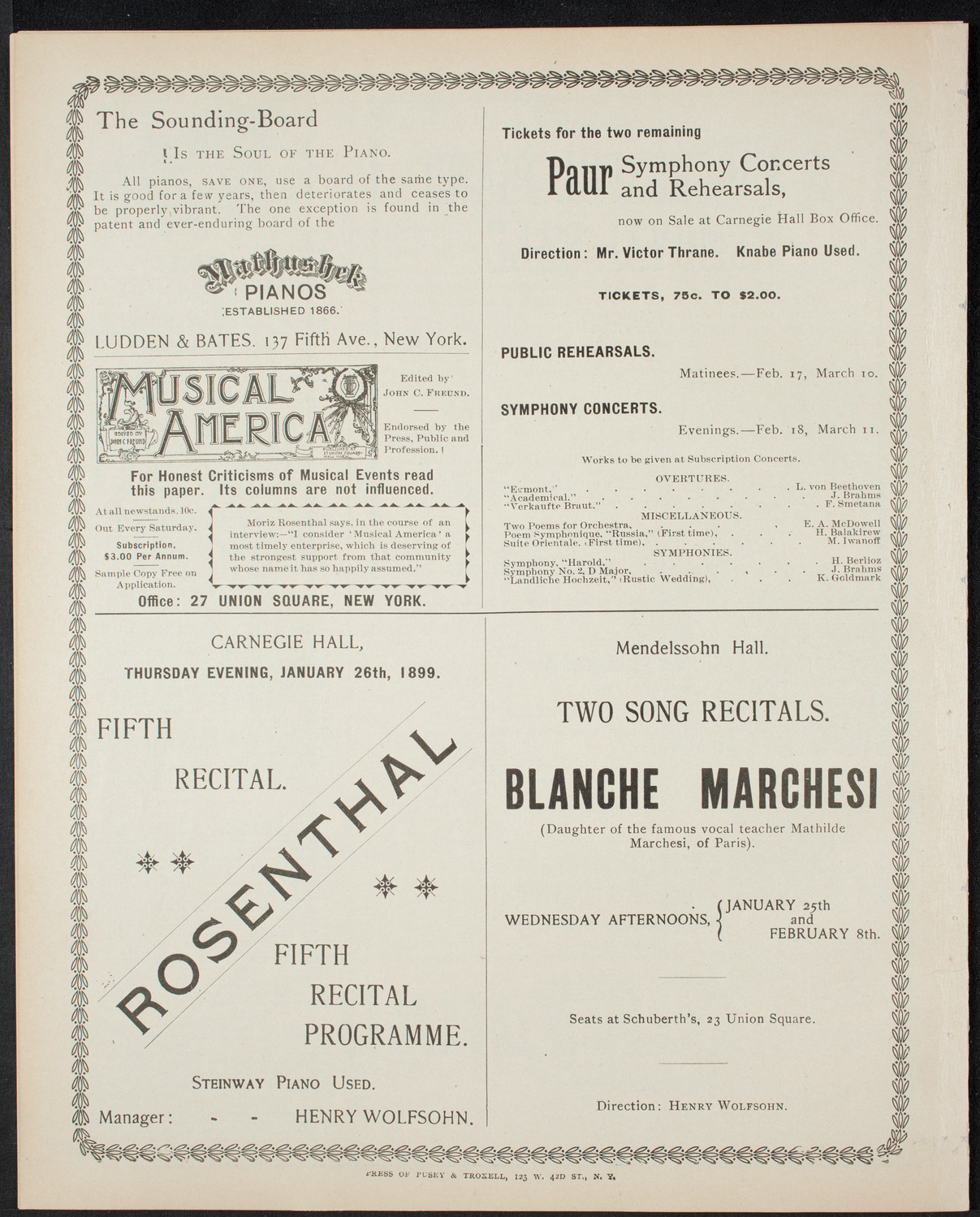 Tribute: Winfield Scott Schley, January 20, 1899, program page 8