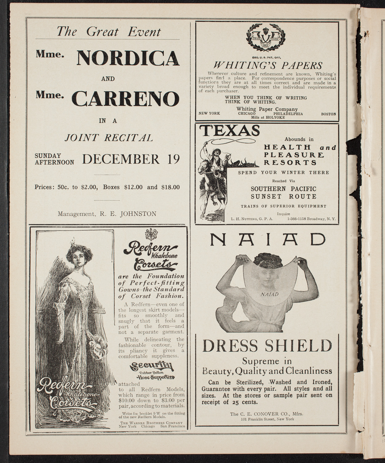 Oratorio Society of New York, December 1, 1909, program page 2