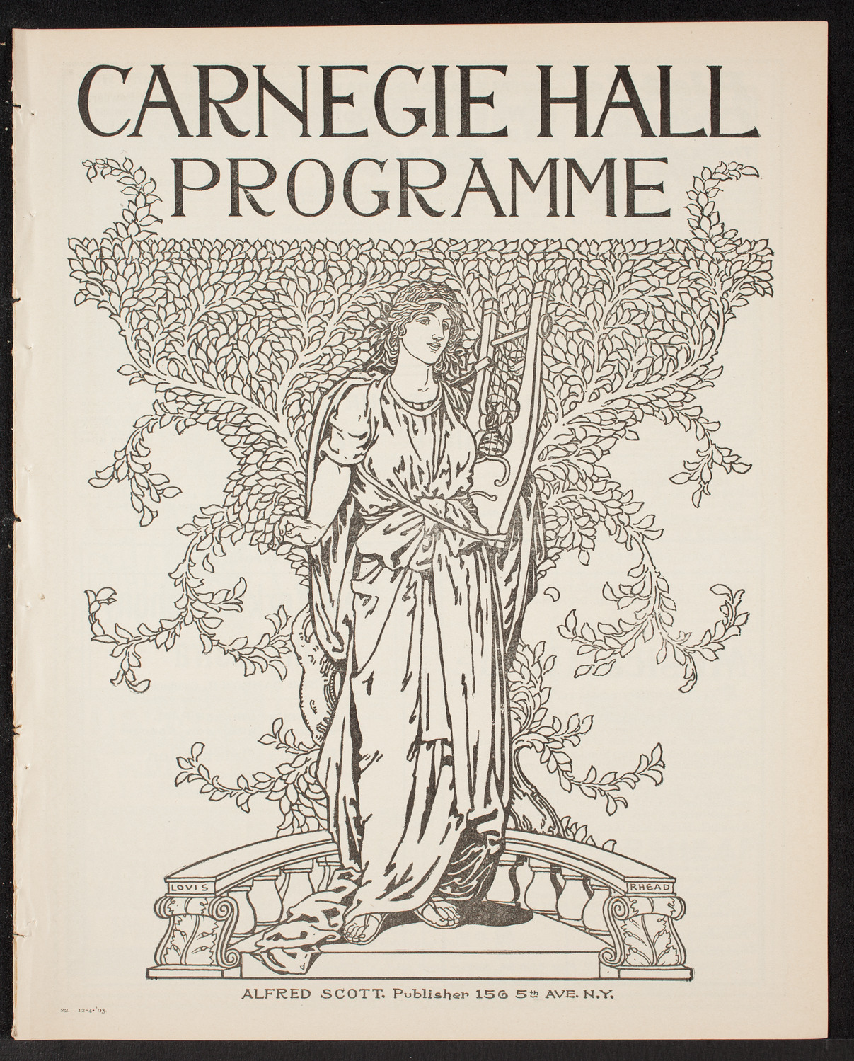 New York Philharmonic, December 4, 1903, program page 1