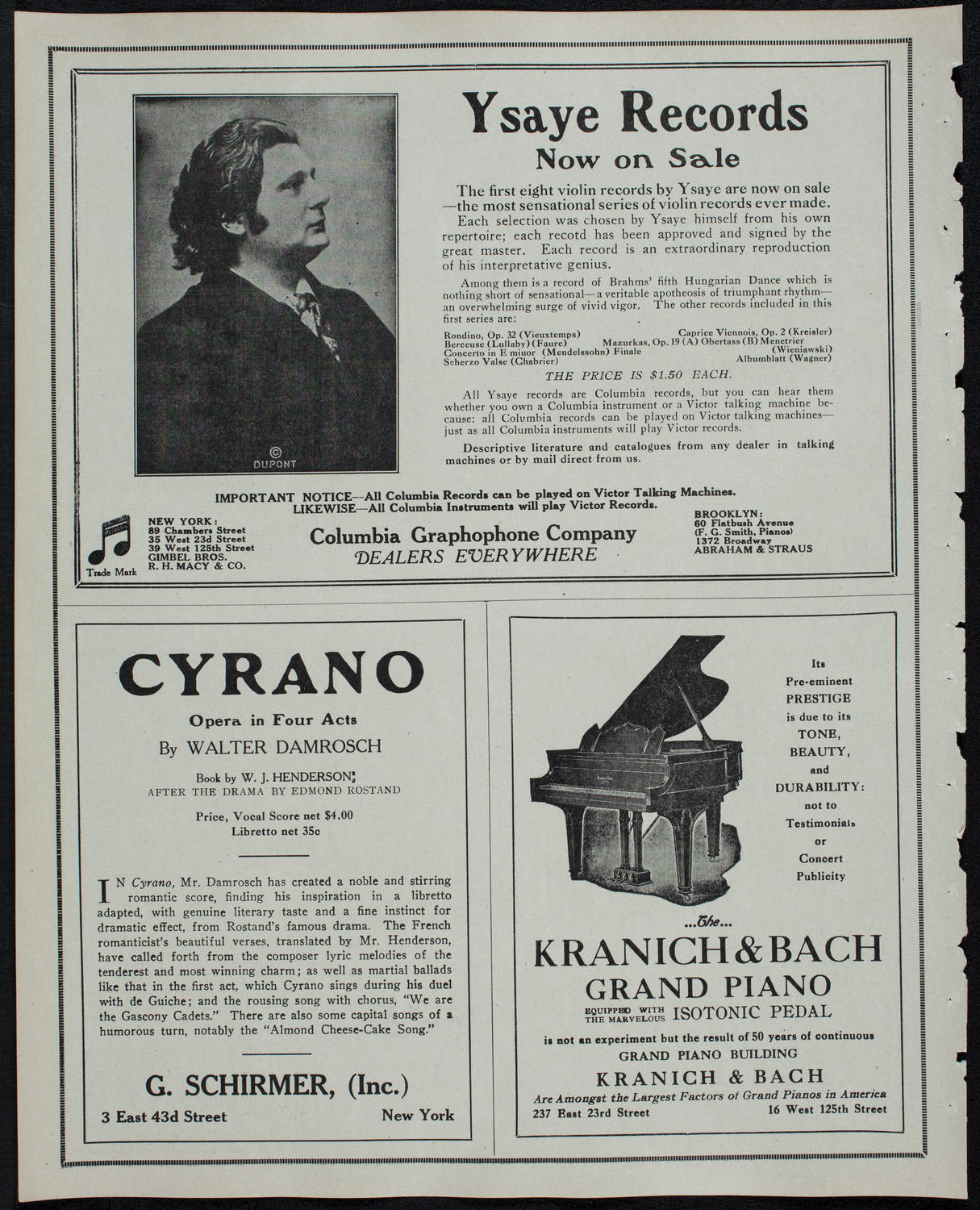 Leopold Godowsky, Piano, March 8, 1913, program page 6