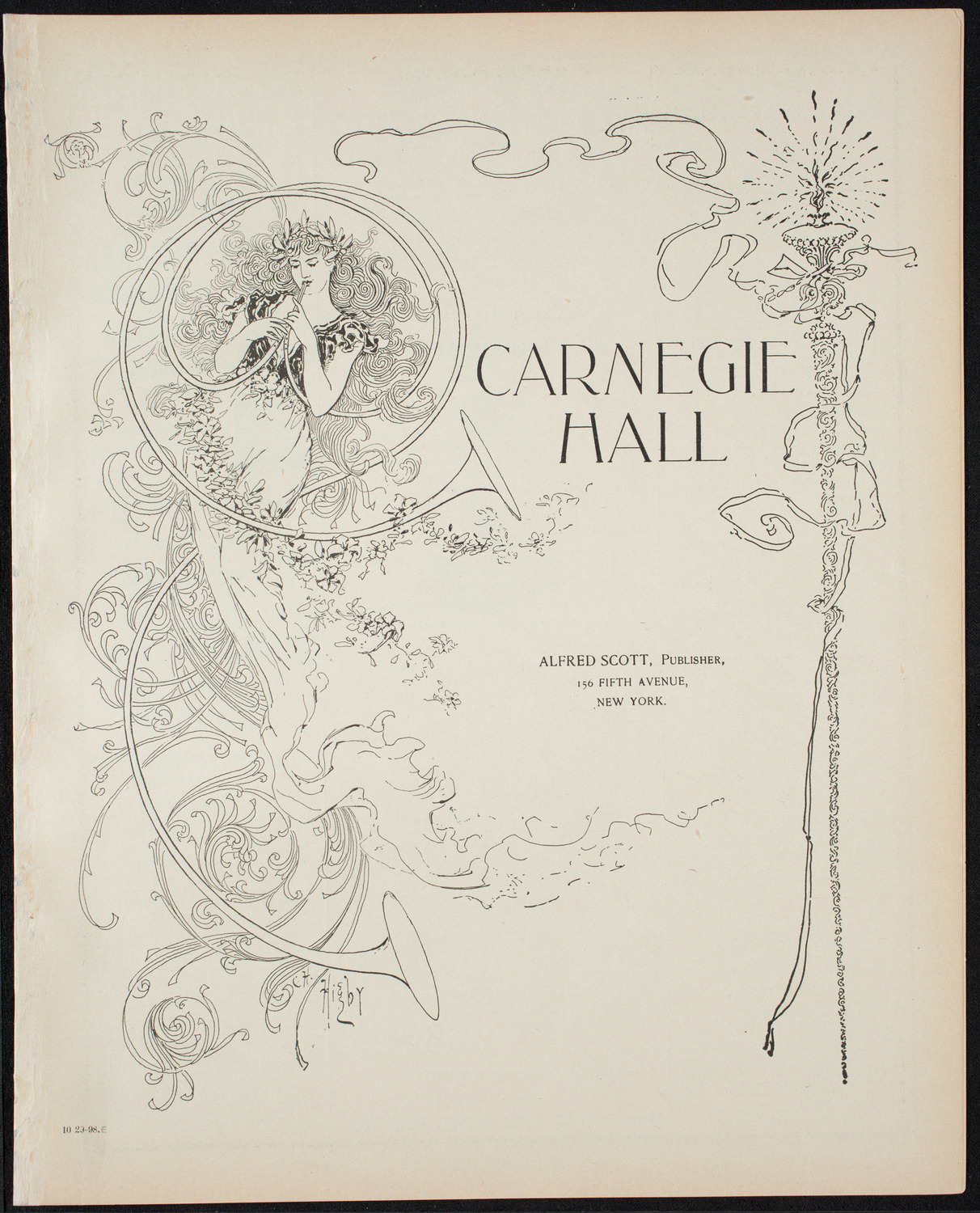 New York Orchestra (Paur Symphony Orchestra), October 29, 1898, program page 1