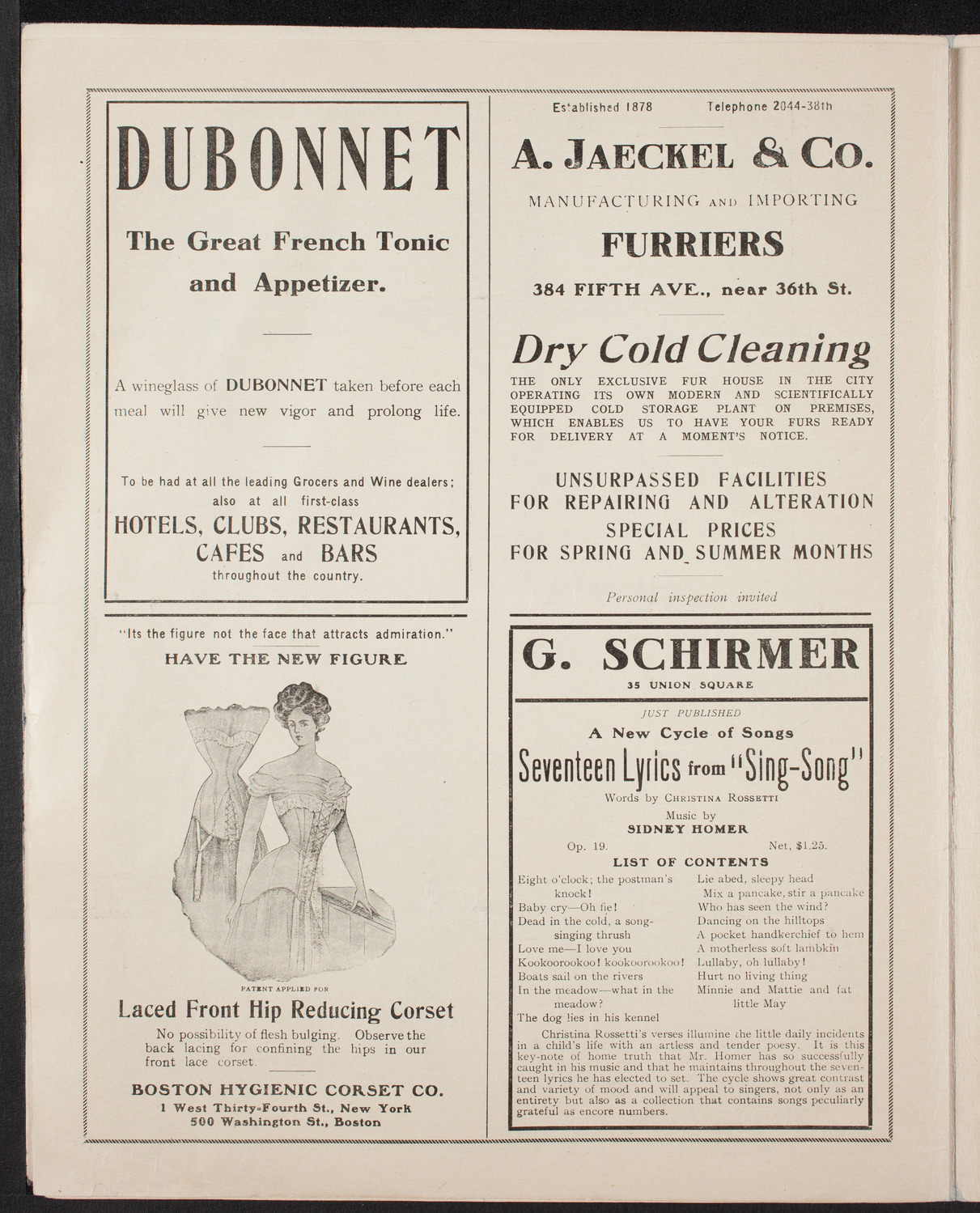 Marcella Sembrich, Soprano, Ignacy Jan Paderewski, Piano, and Timothy Adamowski, Violin, May 2, 1908, program page 8