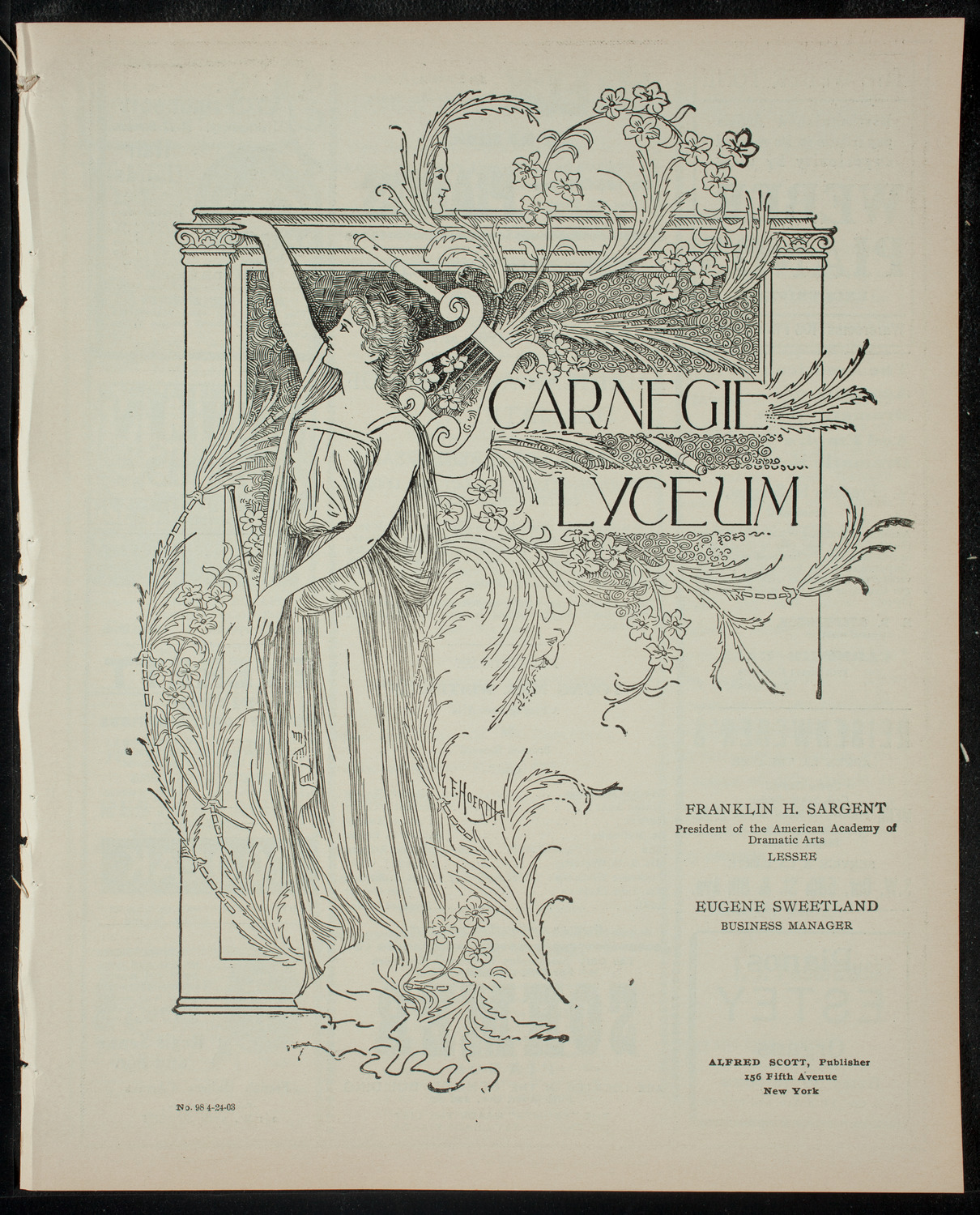 American Academy of Dramatic Arts, April 24, 1903, program page 1