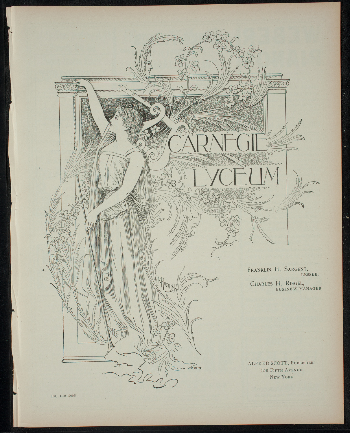 Jack the Giant Killer, April 20, 1900, program page 1