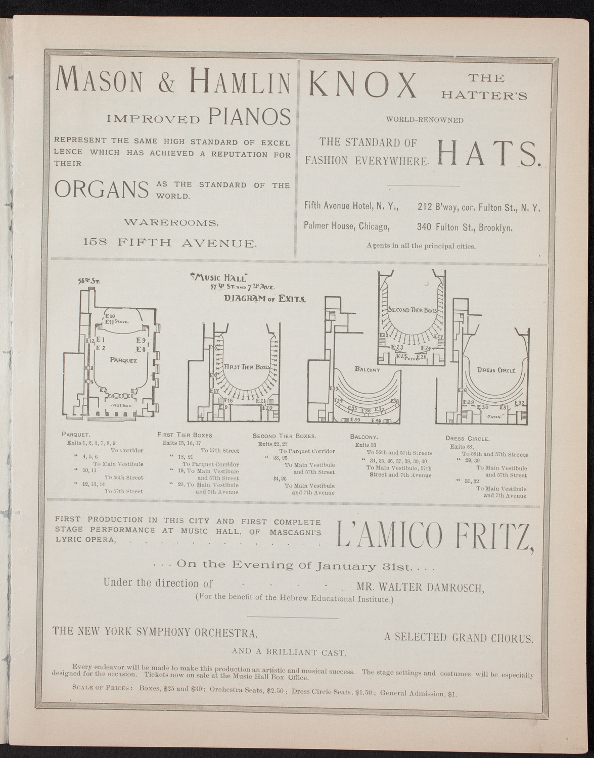 Lecture by Russell H. Cromwell, January 26, 1893, program page 3