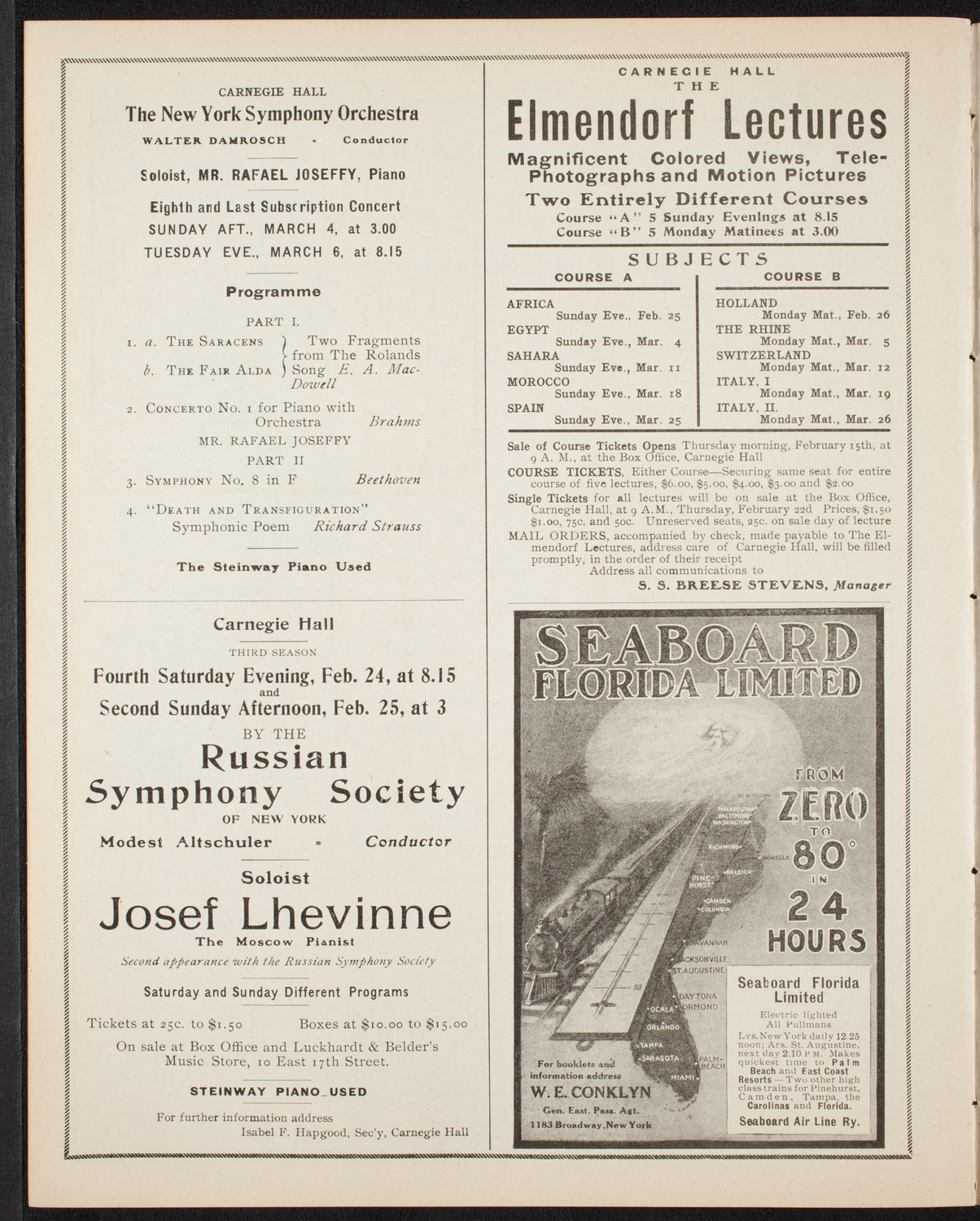 Volpe Symphony Society of New York, February 22, 1906, program page 10