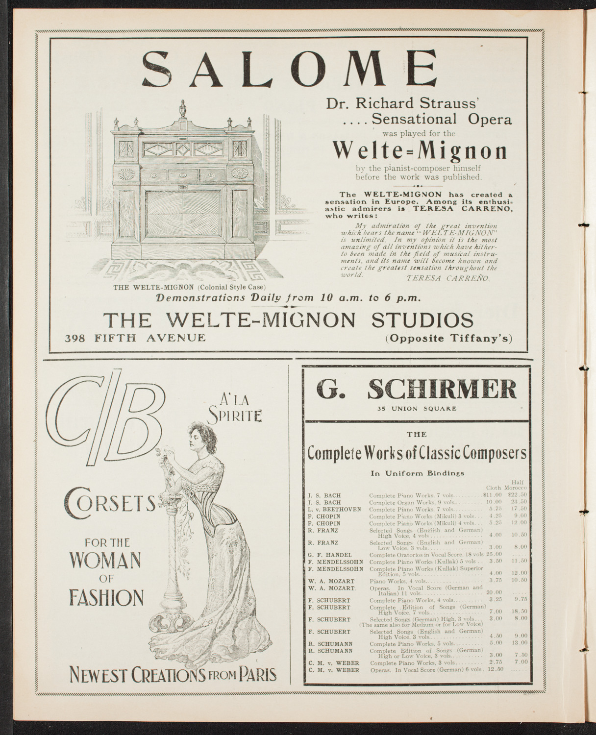 Paul Hartmann's "St. Peter", April 3, 1907, program page 8