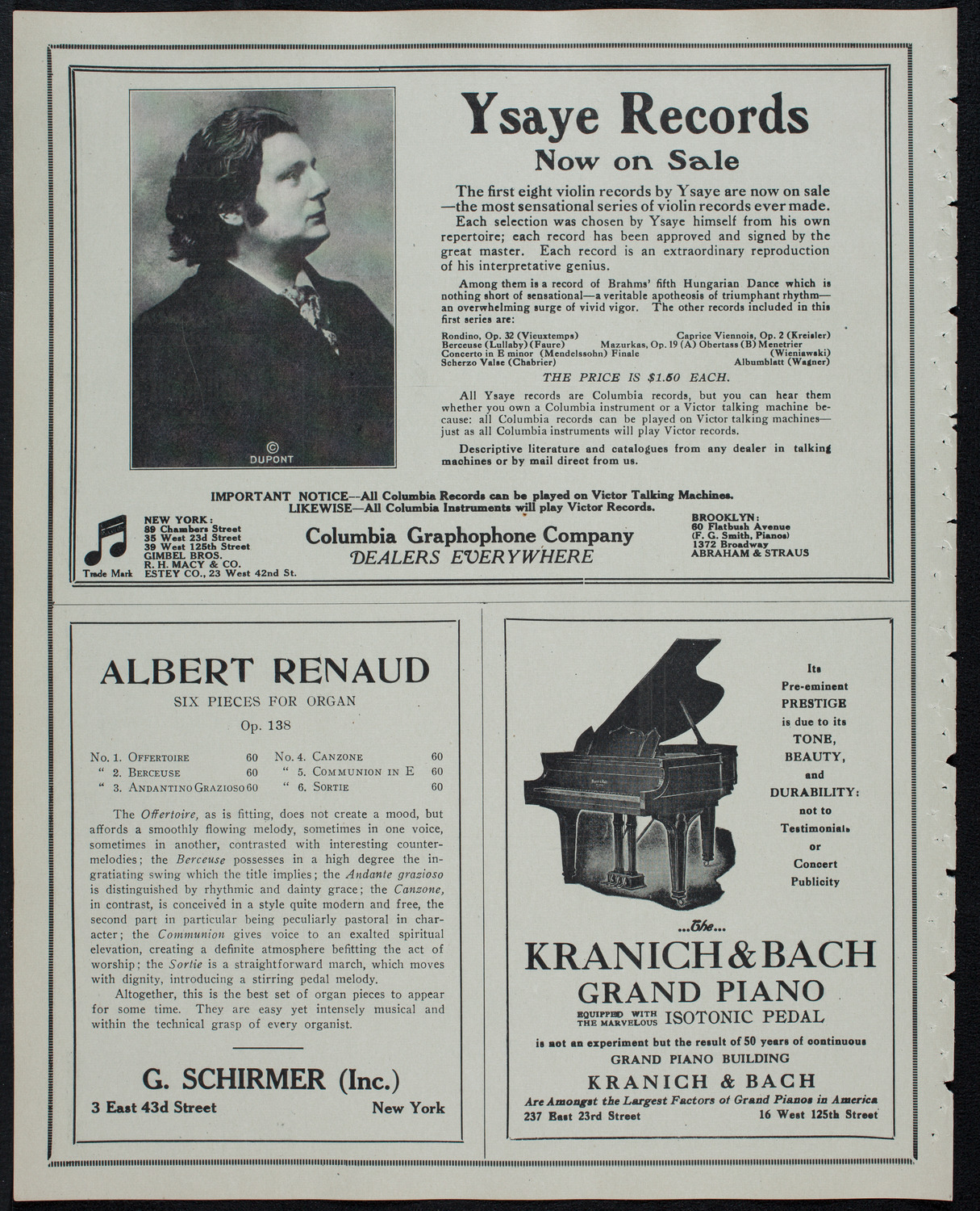 Italian Orchestral Society, May 22, 1913, program page 6