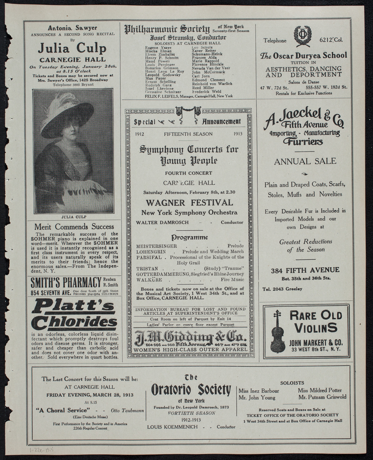 Lecture by Roald Amundsen: The Discovery of the South Pole, January 22, 1913, program page 9