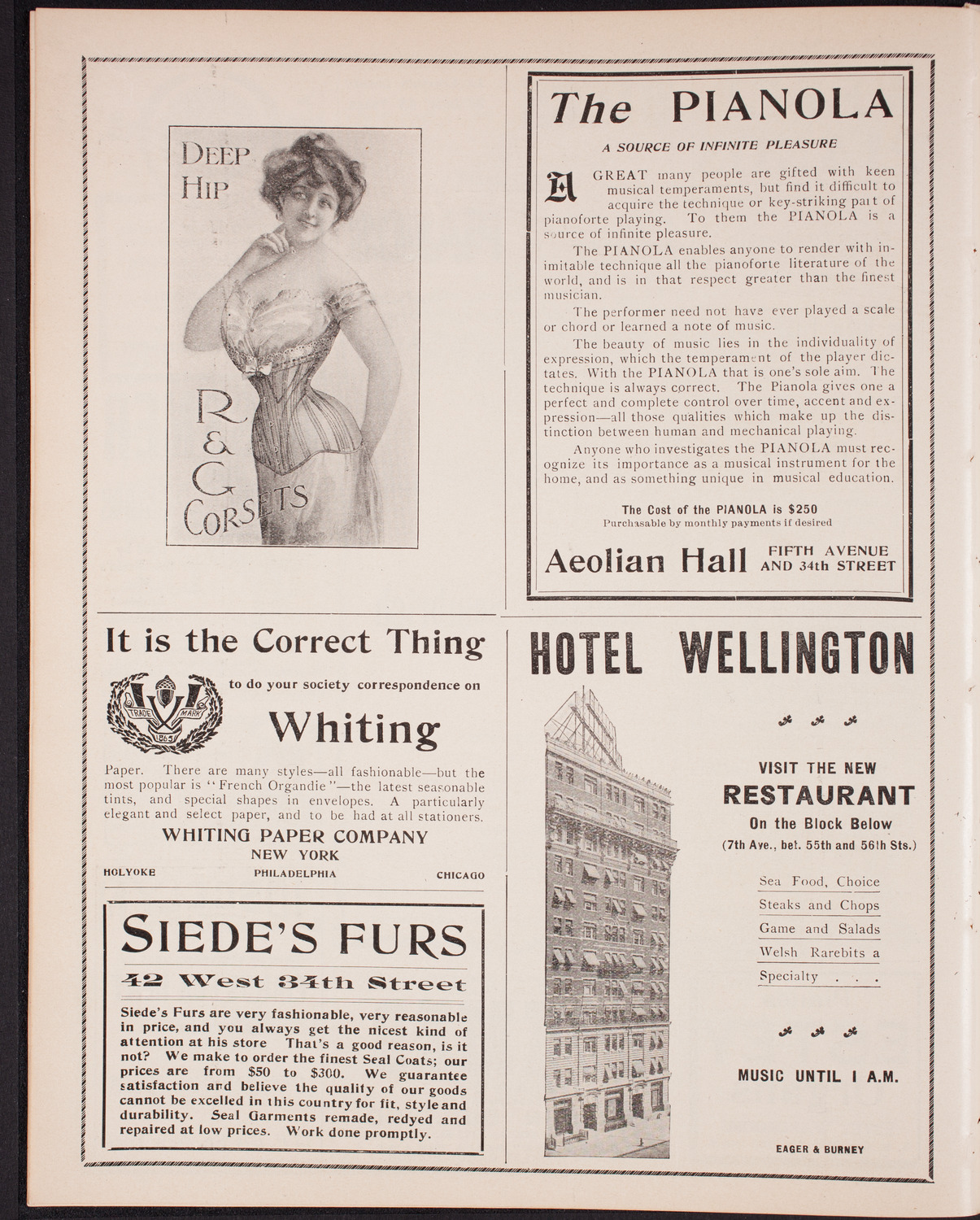 Marcella Sembrich, Soprano, November 12, 1902, program page 4
