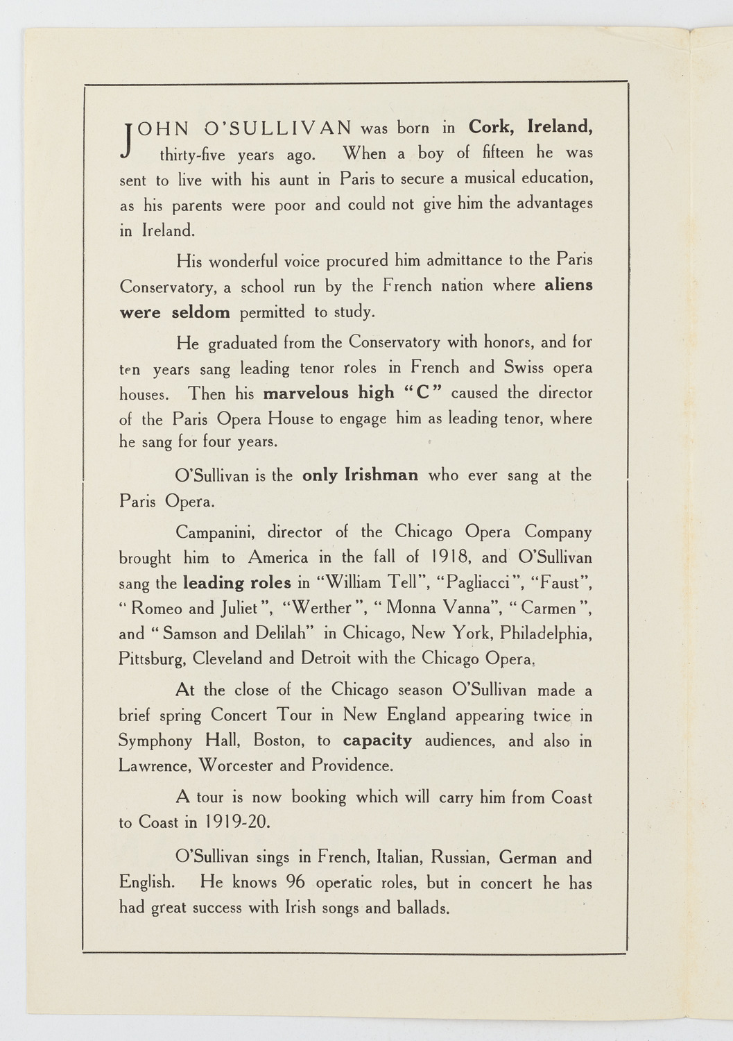 John O'Sullivan and Hazel Clark, November 2, 1919