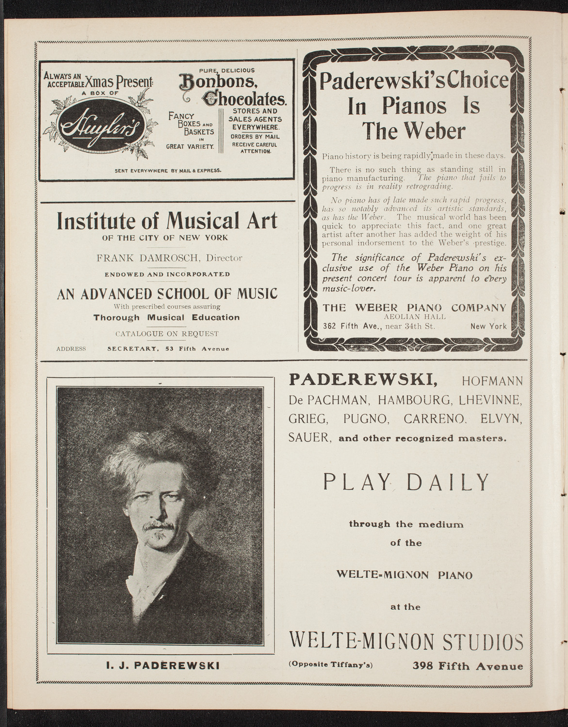 New York Philharmonic, December 14, 1907, program page 6