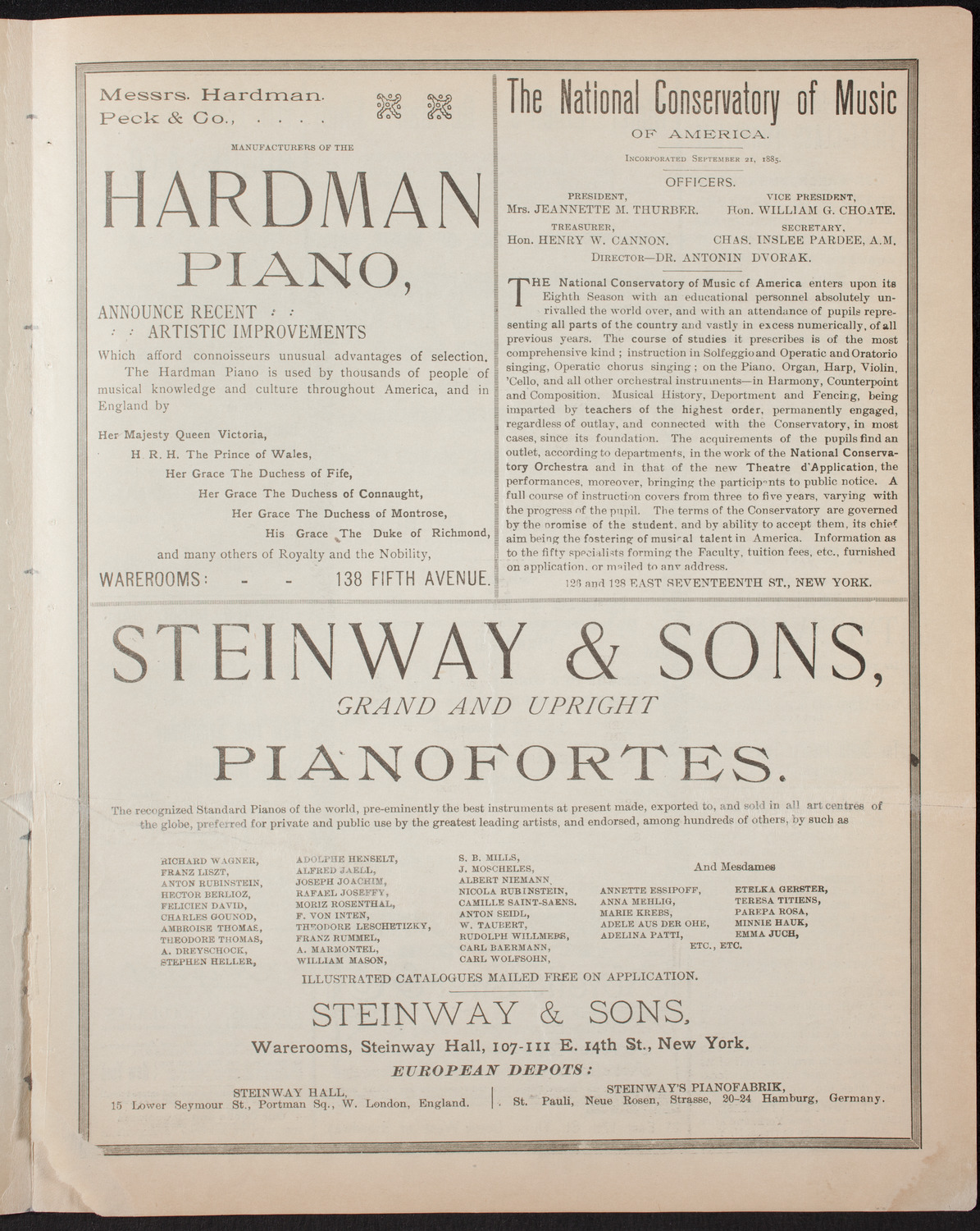 Damrosch Sunday Concert: Grand Wagner Night, March 5, 1893, program page 5